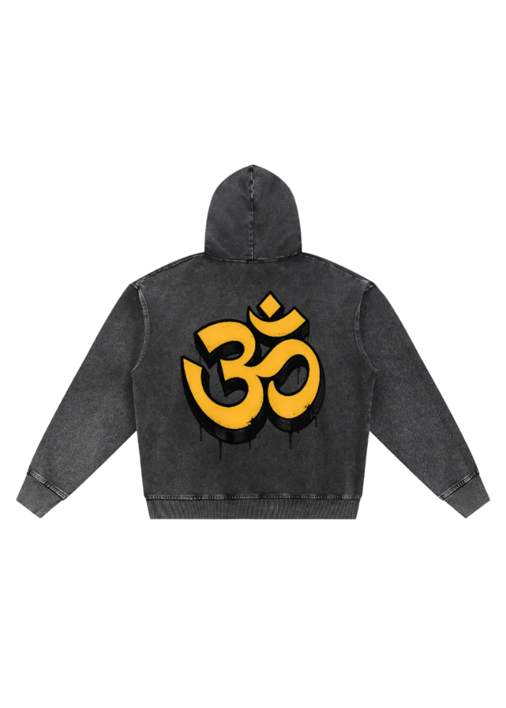Vintage Graffiti OM Oversized Zip-Up Hoodie