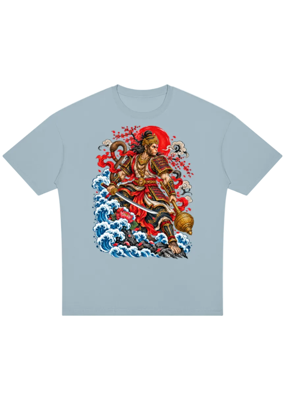 Lord Hanuman Samurai Oversized T-Shirt