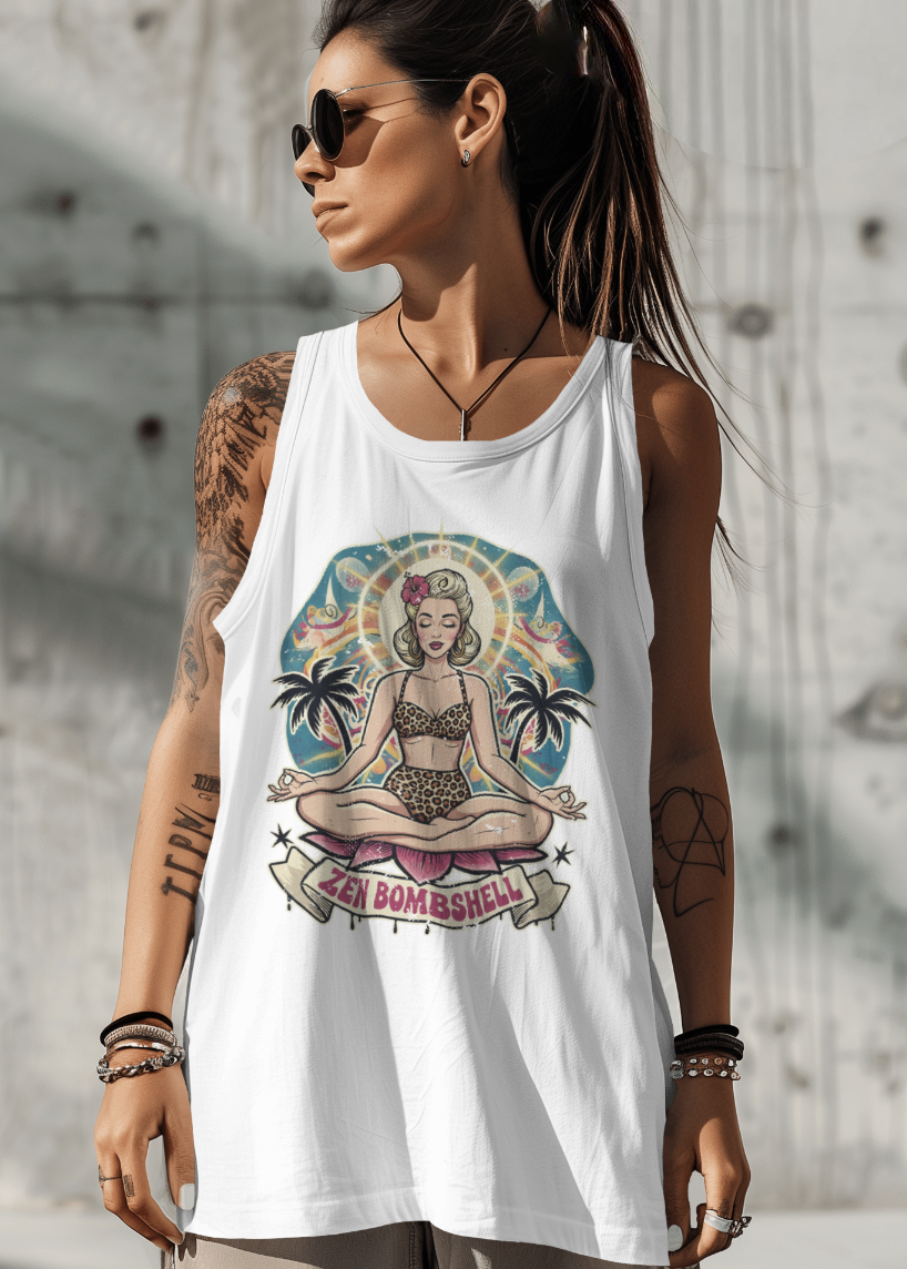 Zen Bombshell Retro Pin-Up Yoga Tank