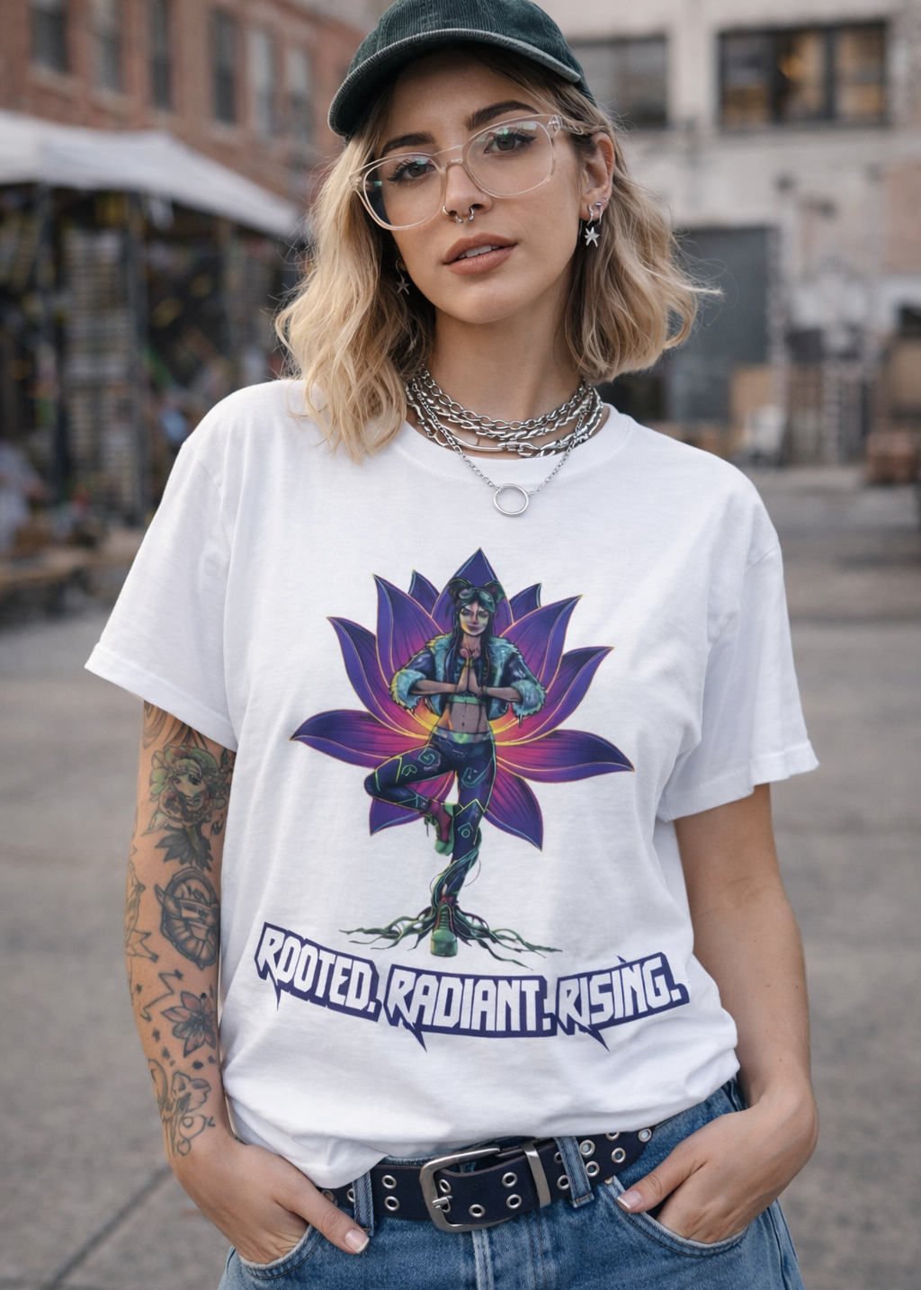 Rooted. Radiant. Rising. Graphic Tee – Urban Spirit Edition
