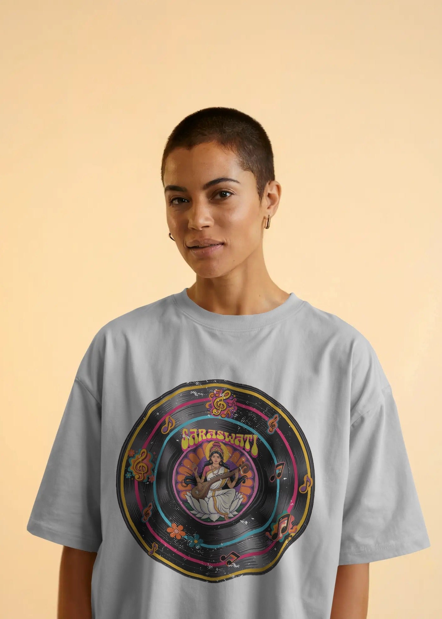 Vintage Saraswati Vinyl Record T-Shirt