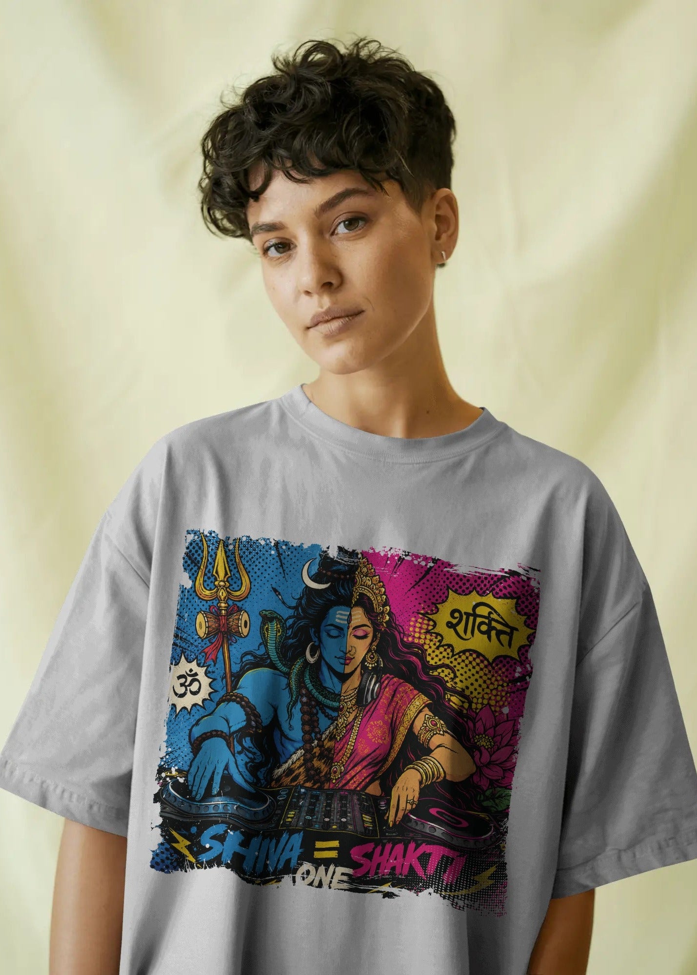 Shiva Shakti DJ Pop Art T-Shirt