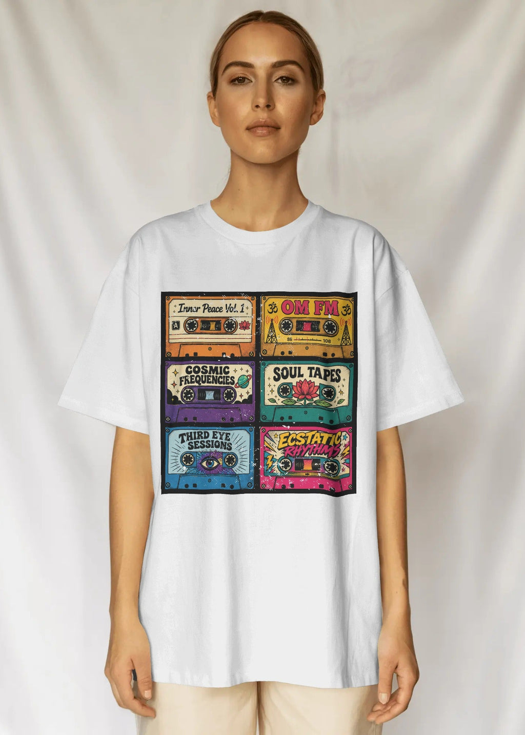 Retro Cassette Tape Yoga T-Shirt