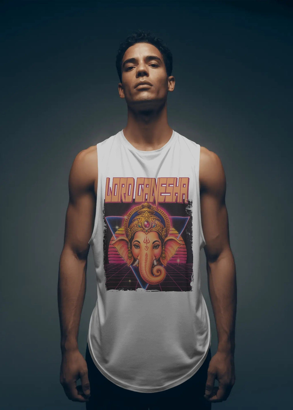 80s Synthwave Lord Ganesha Tank Top