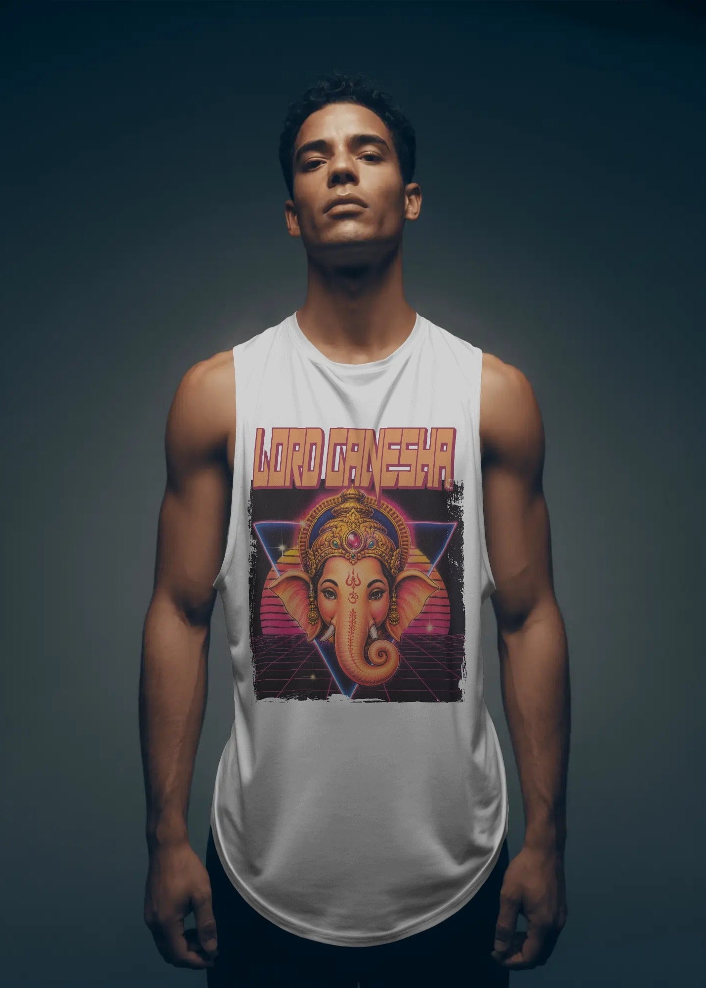 80s Synthwave Lord Ganesha Tank Top