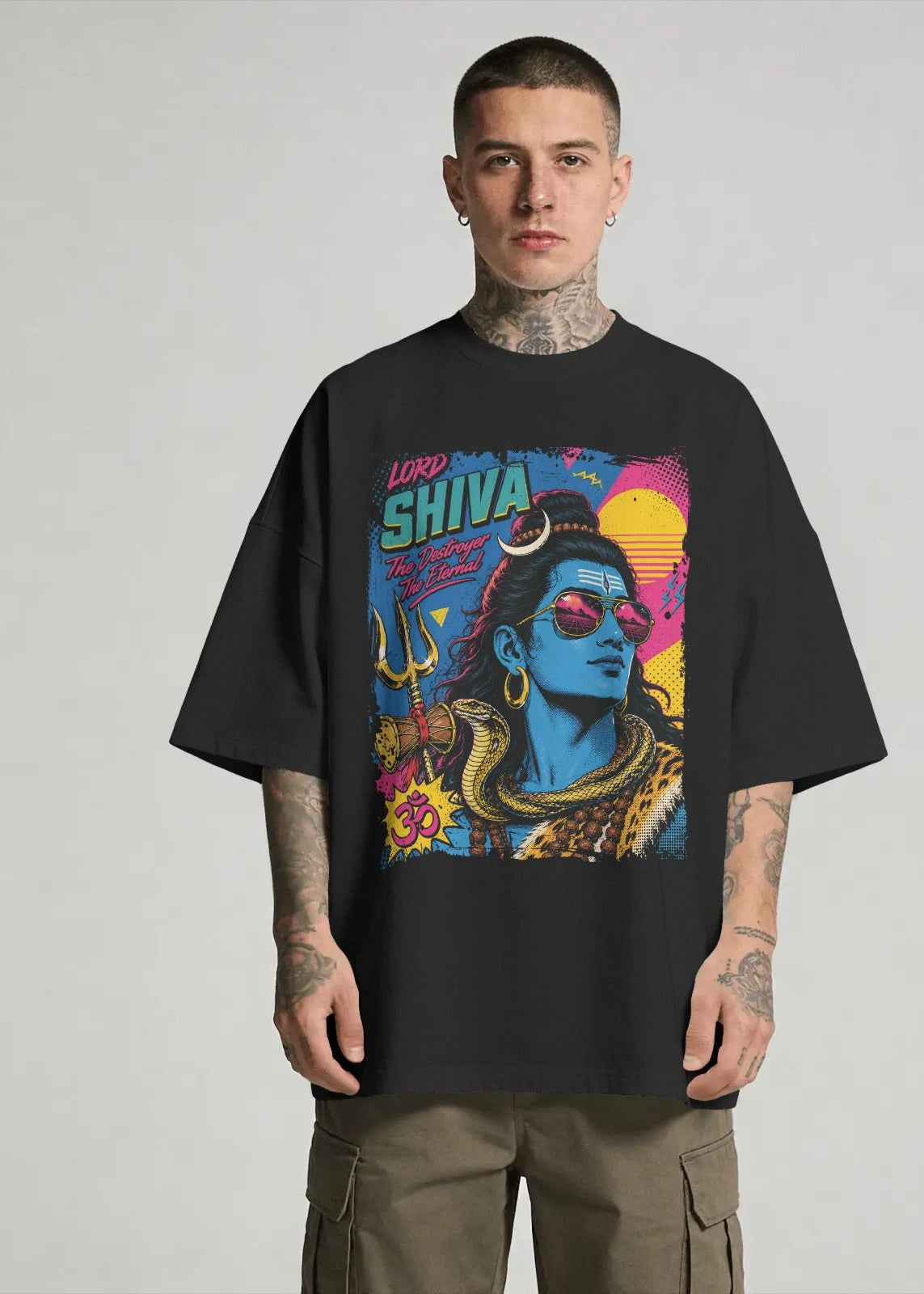 Retro Lord Shiva Pop Art T-Shirt