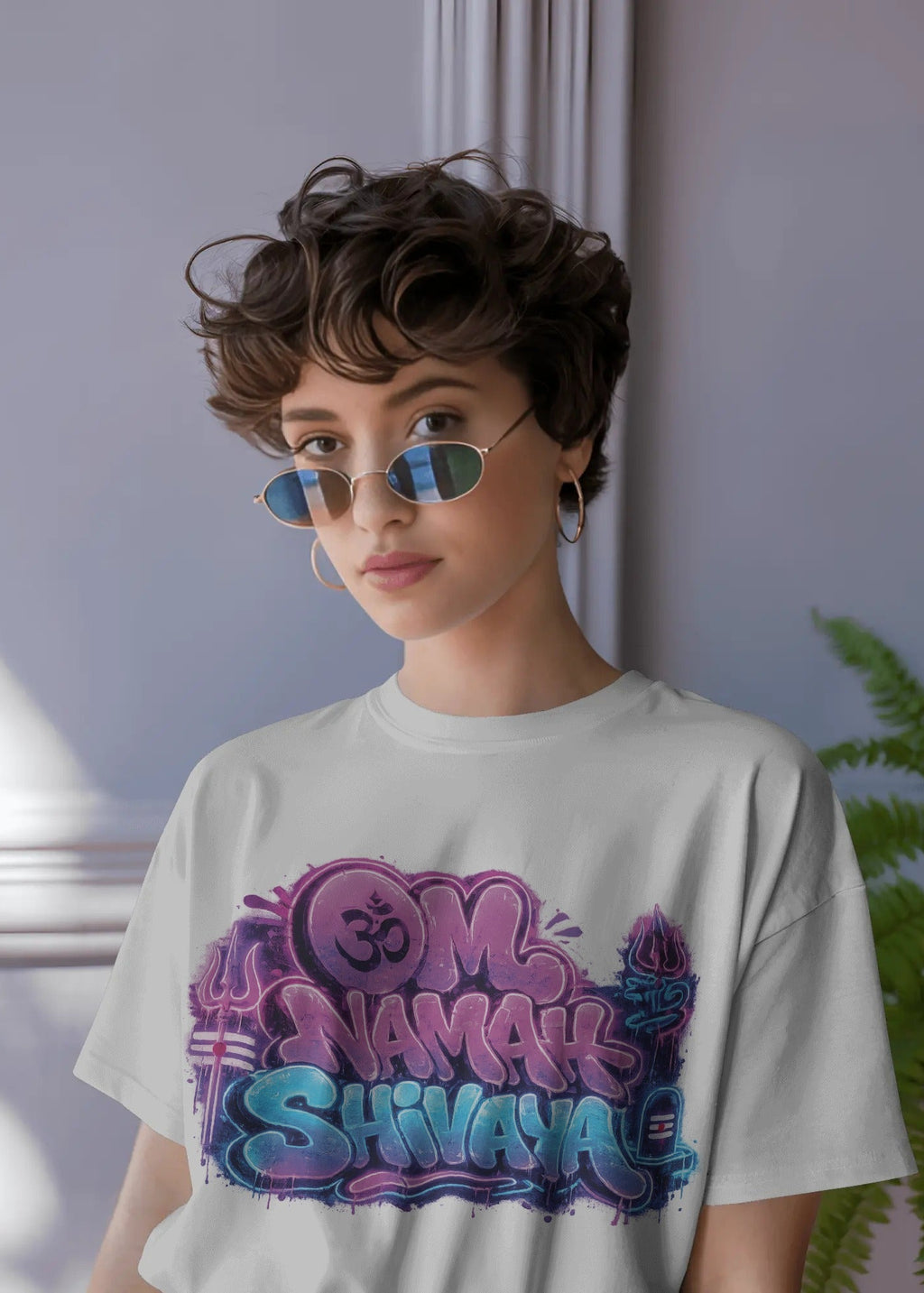 Om Namah Shivaya Neon Graffiti Tee