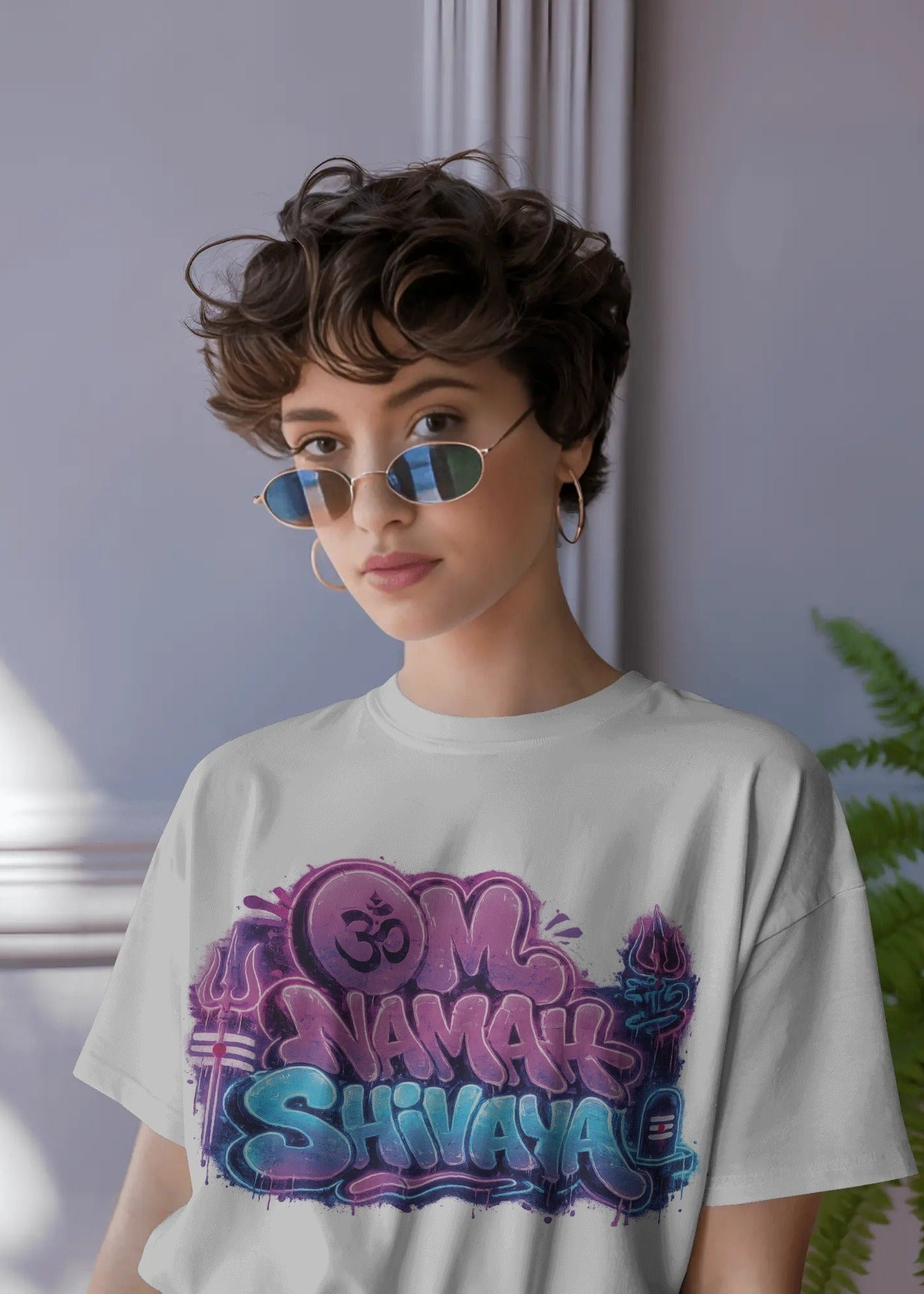 Om Namah Shivaya Neon Graffiti Tee