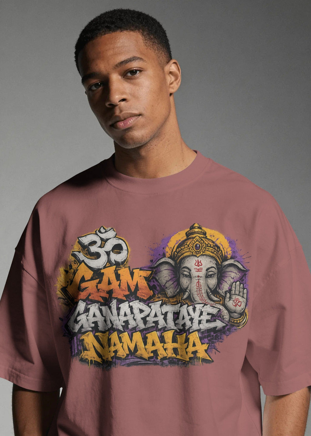 Om Gam Ganapataye Namaha Graffiti Ganesha Tee