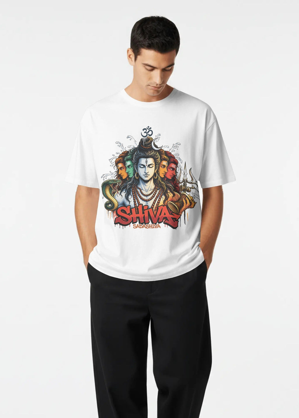 Lord Shiva Sadashiva Graffiti T-Shirt