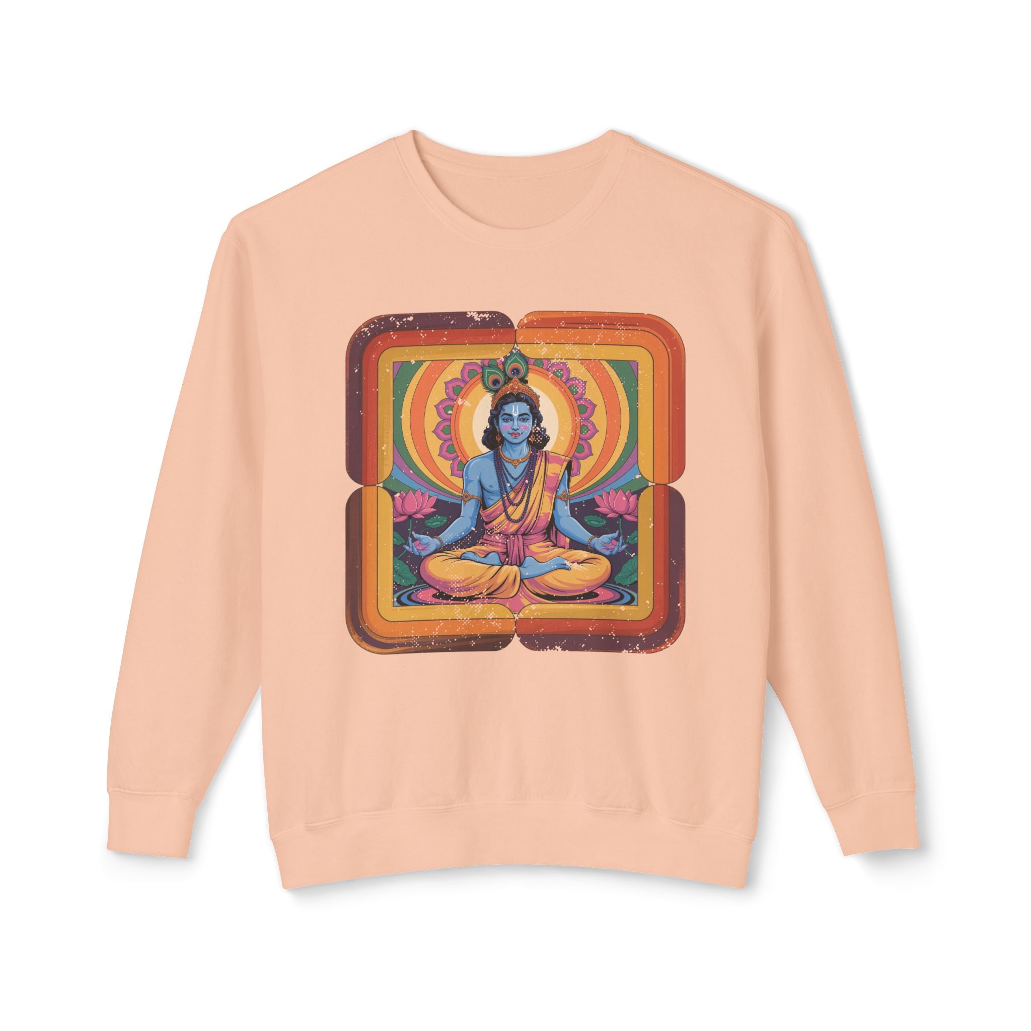 Retro Meditation Sweatshirt – Psychedelic Yoga Art Spiritual Crewneck