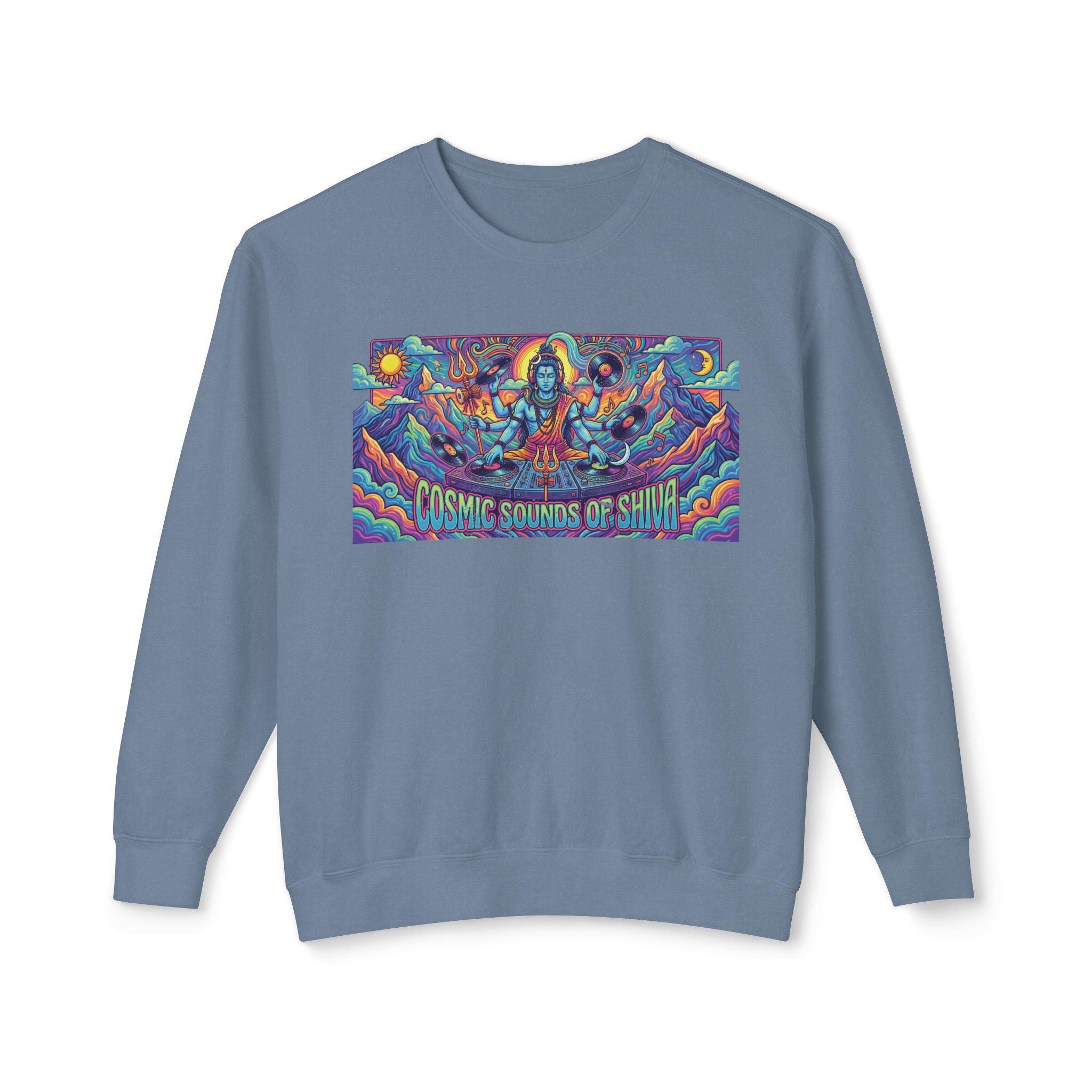Cosmic Sounds of Shiva DJ Sweatshirt – Psychedelic Lord Shiva Festival Apparel