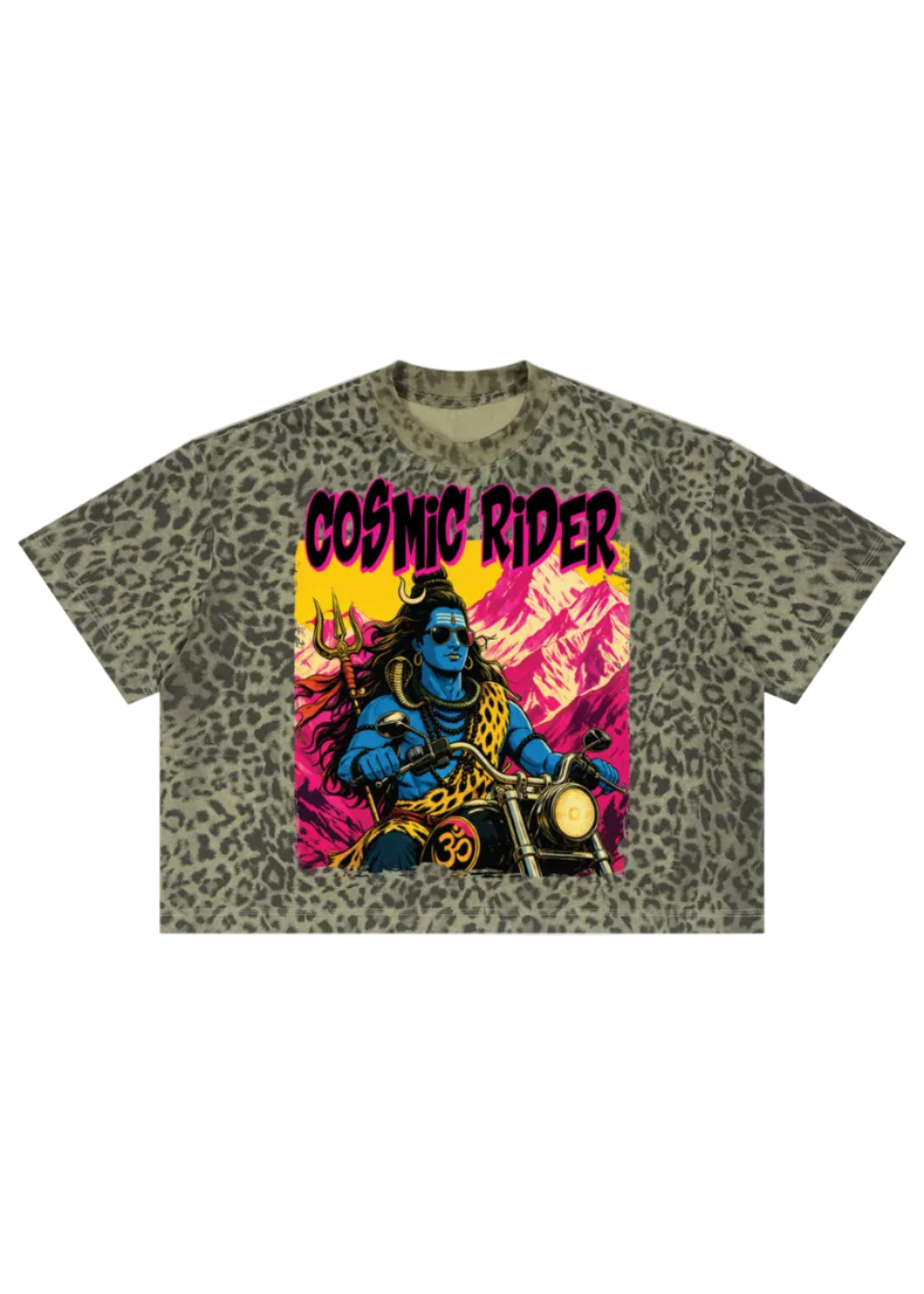 Cosmic Rider Leopard Boxy Tee