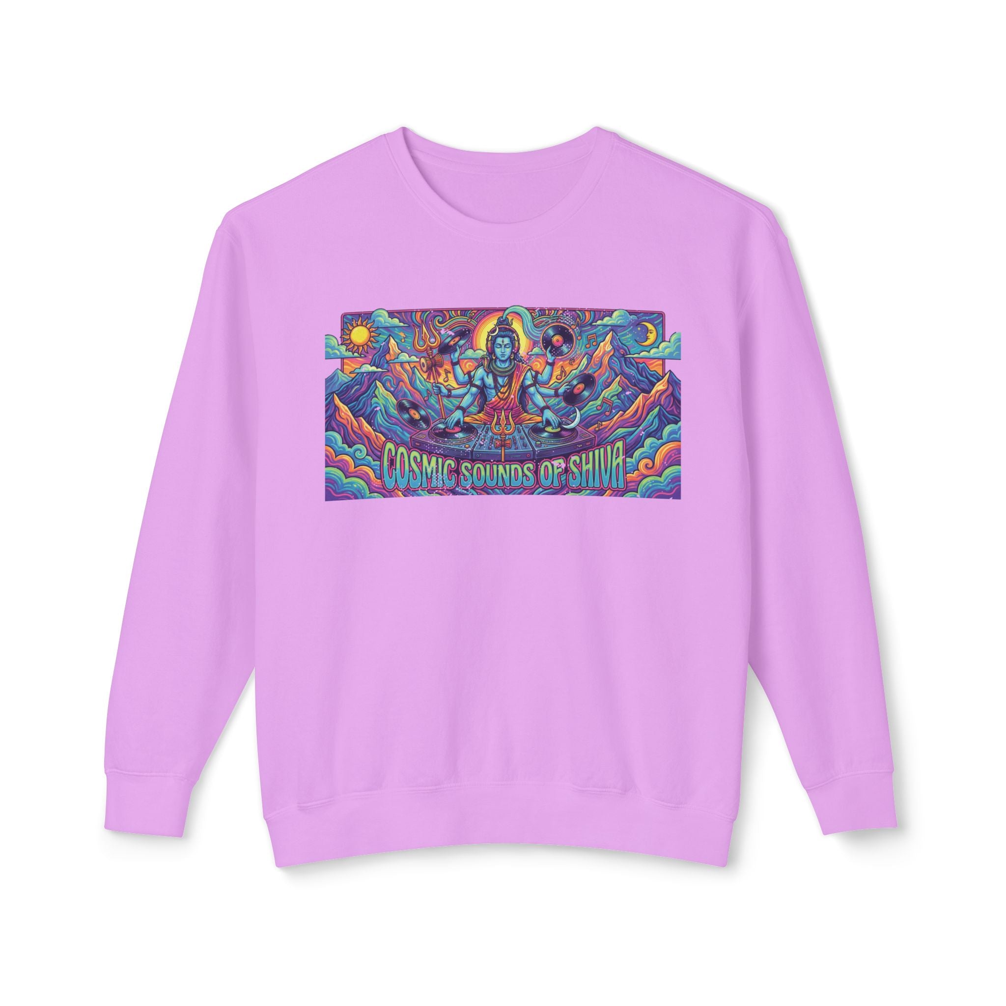 Cosmic Sounds of Shiva DJ Sweatshirt – Psychedelic Lord Shiva Festival Apparel