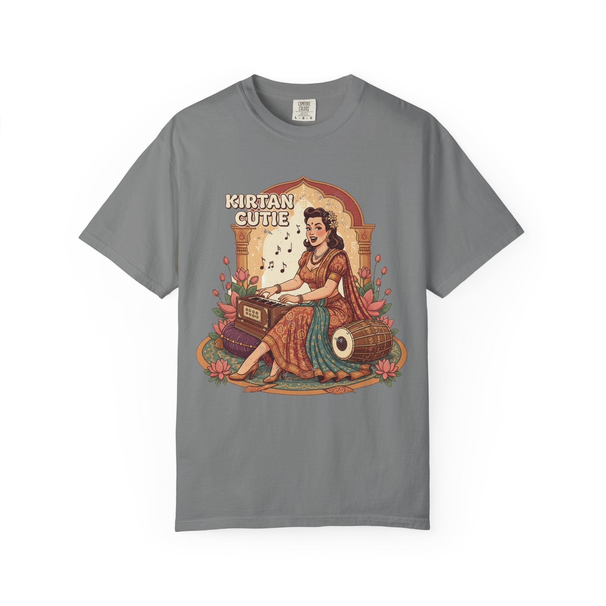 Kirtan Cutie Retro T-Shirt – Vintage Bhakti Yoga Harmonium Graphic Tee