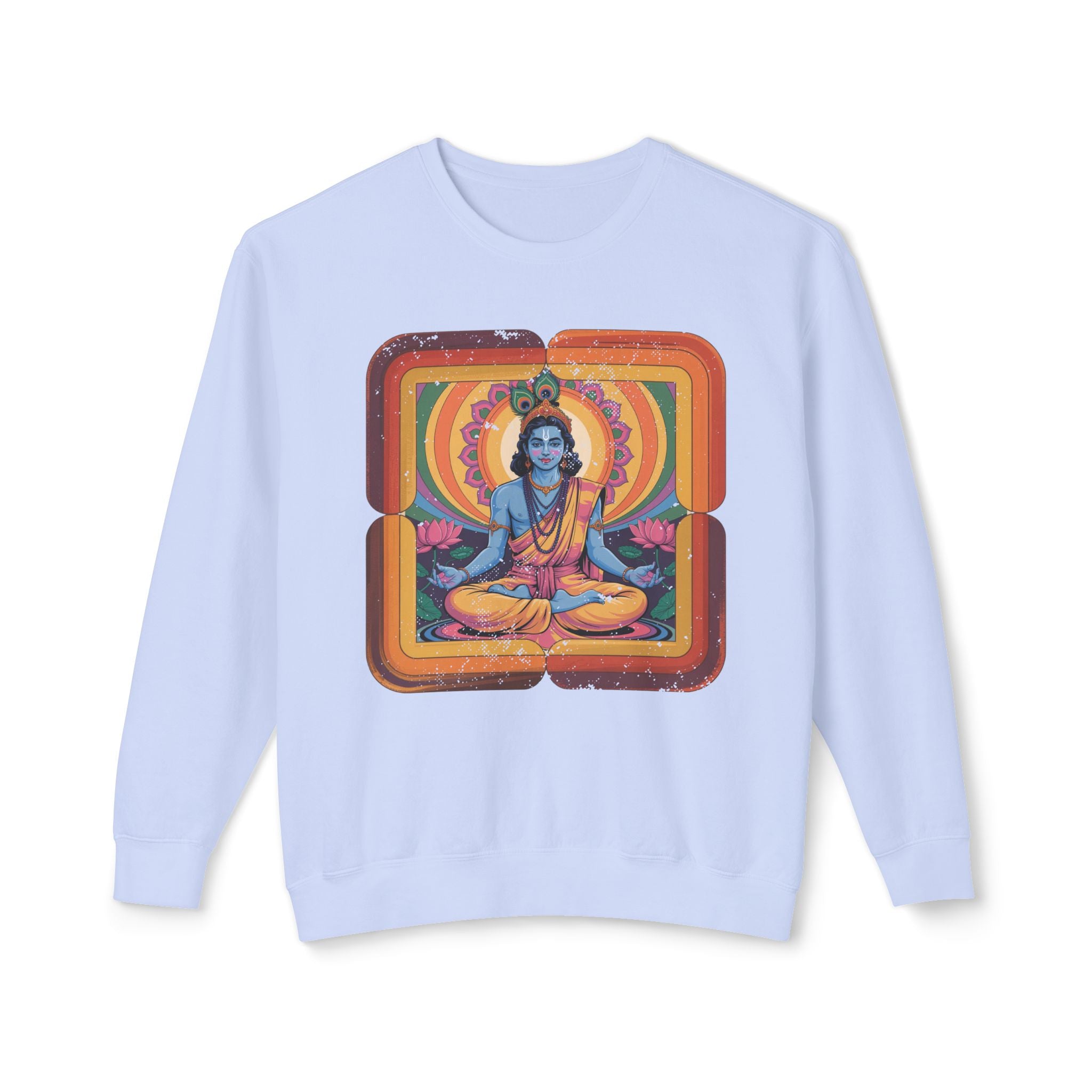 Retro Meditation Sweatshirt – Psychedelic Yoga Art Spiritual Crewneck