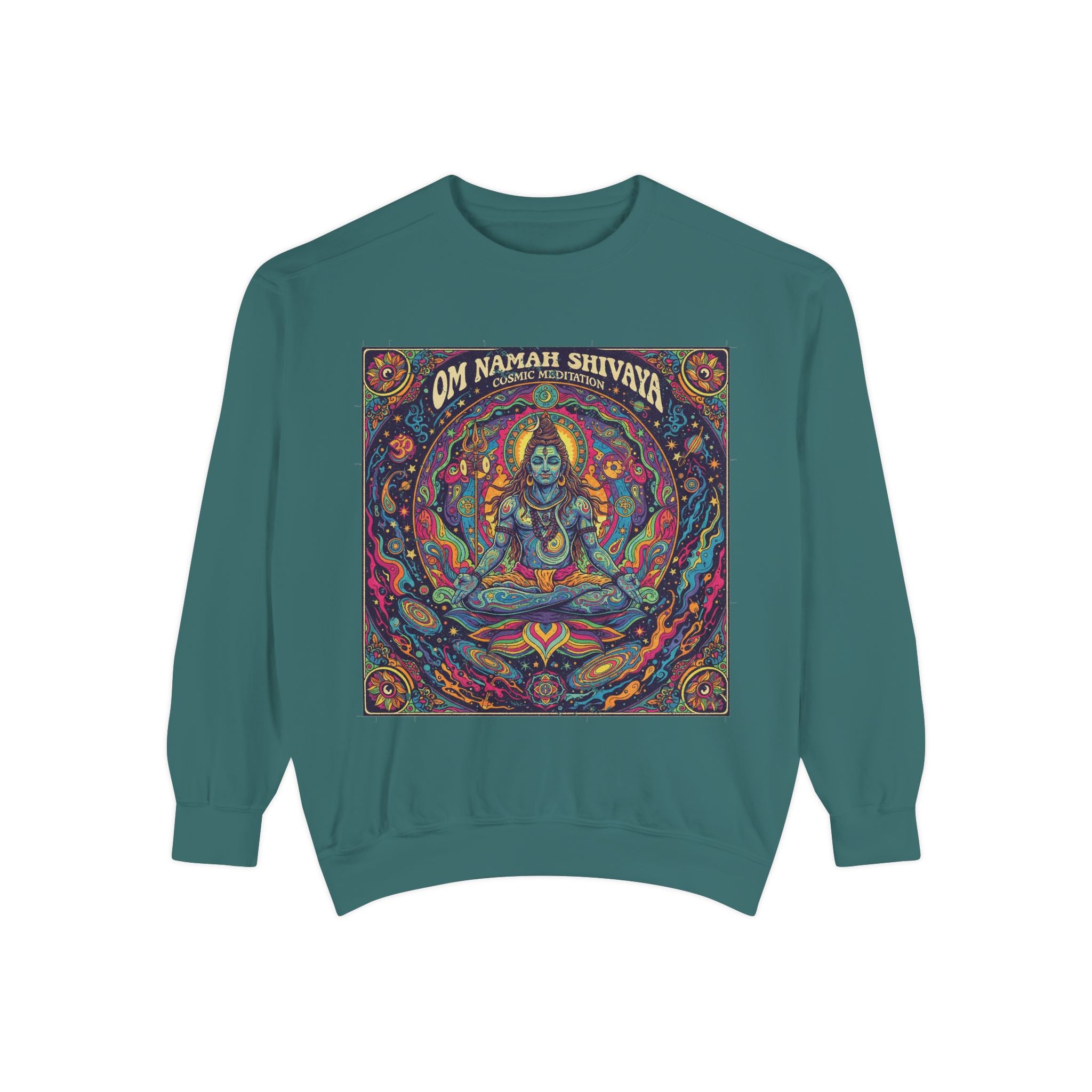 Om Namah Shivaya Cosmic Meditation Sweatshirt – Psychedelic Lord Shiva Spiritual Pullover