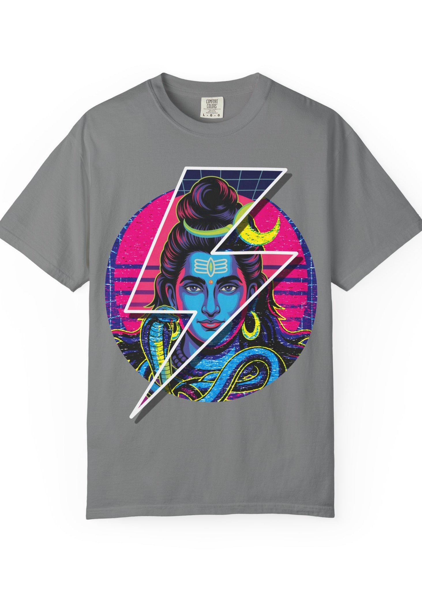 80s Retro Shiva Neon Wave Tee