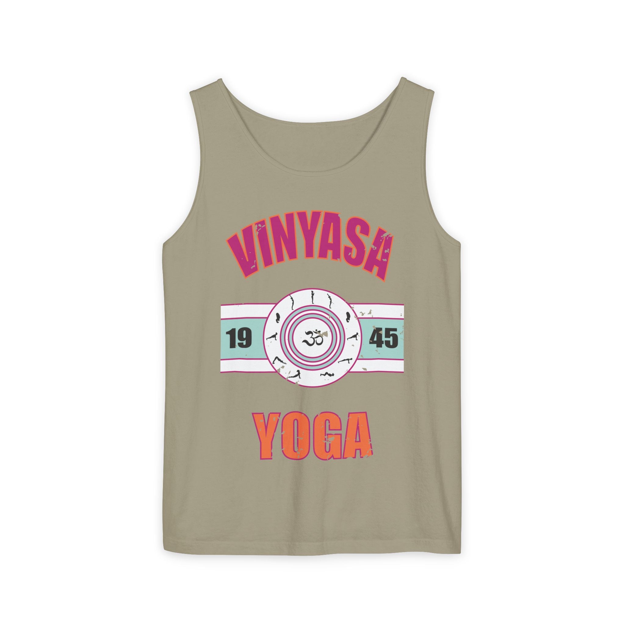 Vintage Vinyasa Yoga Tank Top – Retro Sun Salutation Flow Muscle Tee