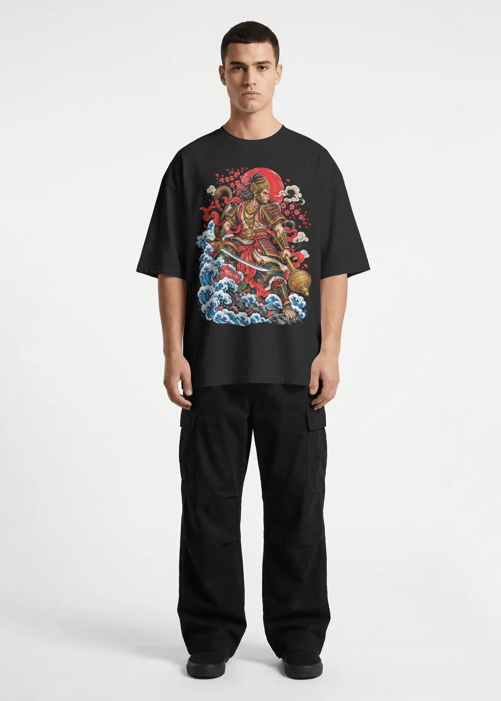 Lord Hanuman Samurai Oversized T-Shirt