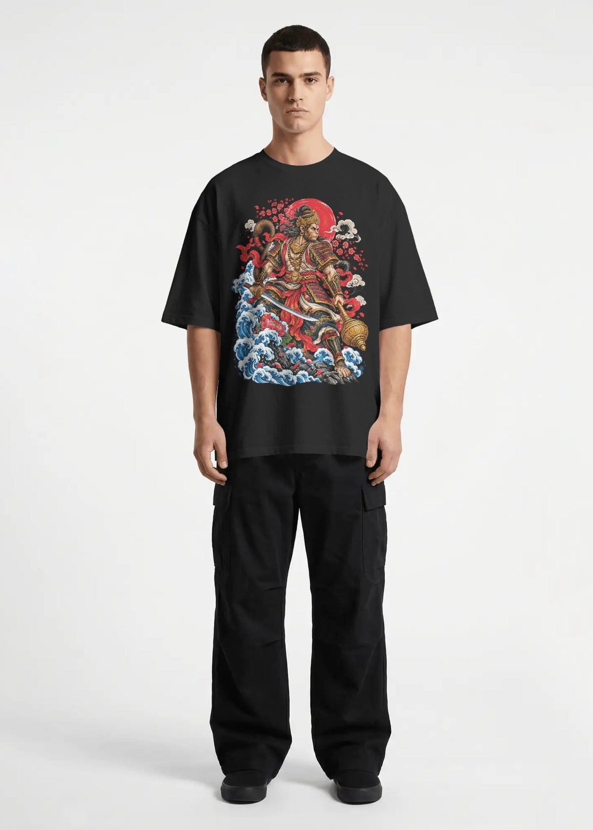 Lord Hanuman Samurai Oversized T-Shirt