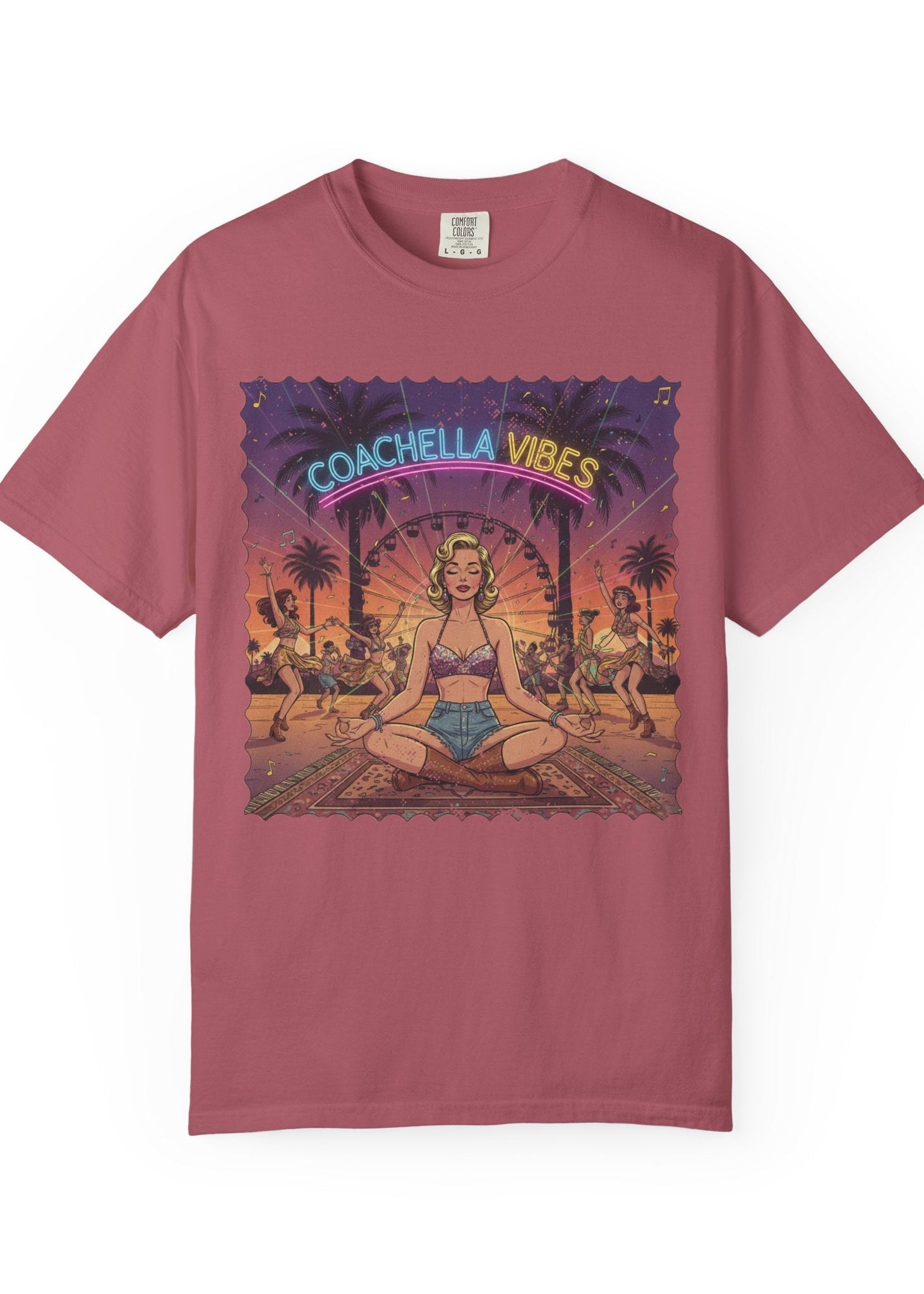 Pinup Meditation Coachella Tee