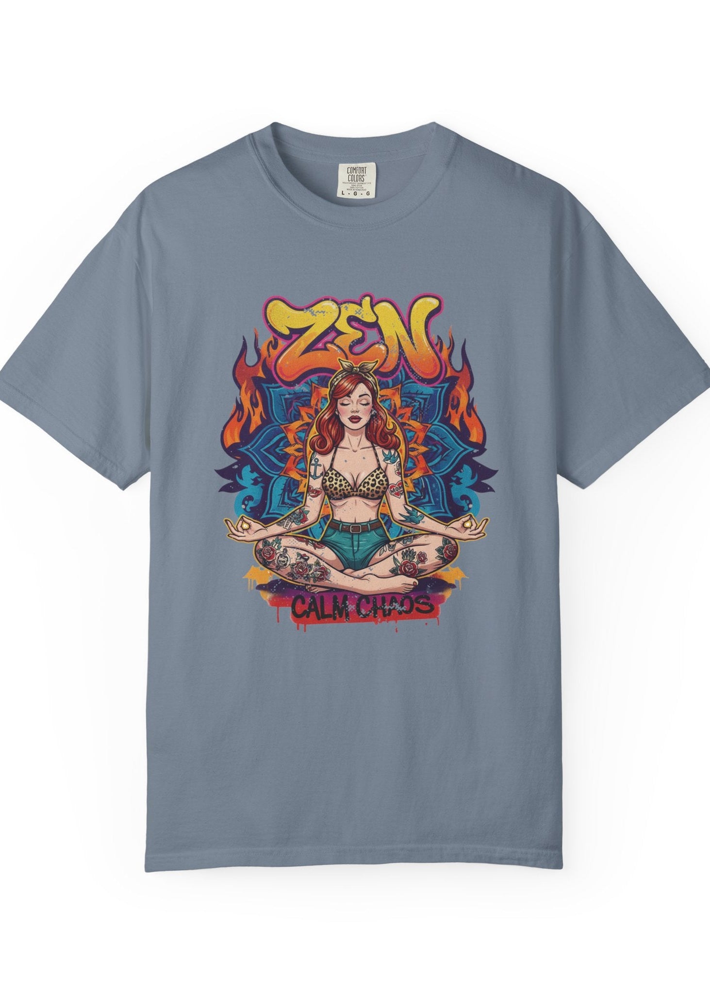 Zen Calm Chaos Retro Pin-Up T-Shirt