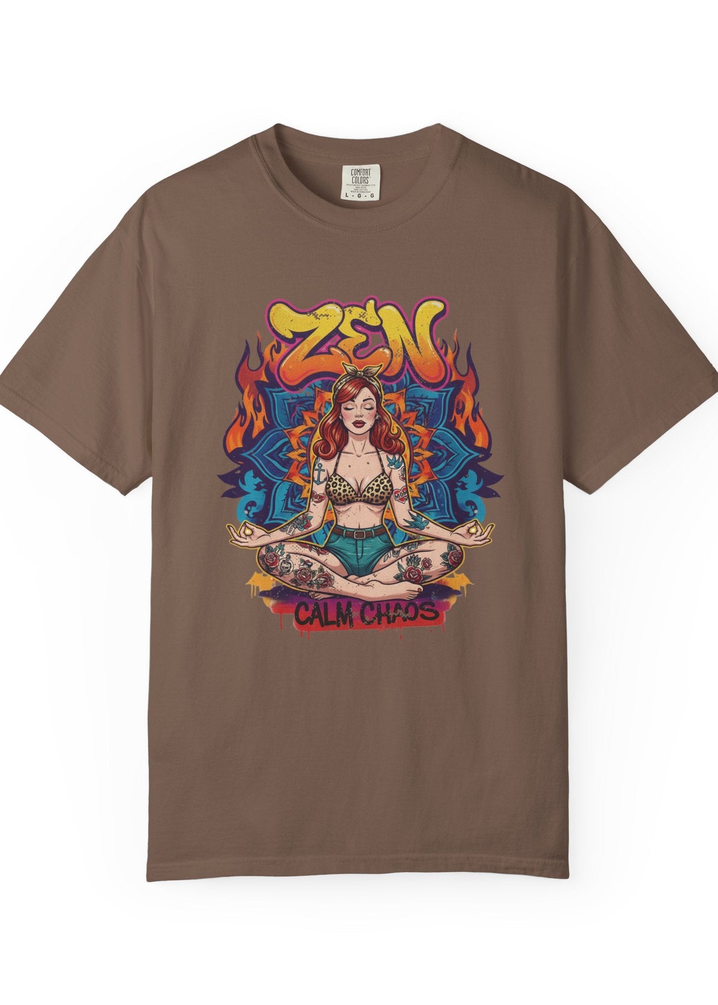 Zen Calm Chaos Retro Pin-Up T-Shirt