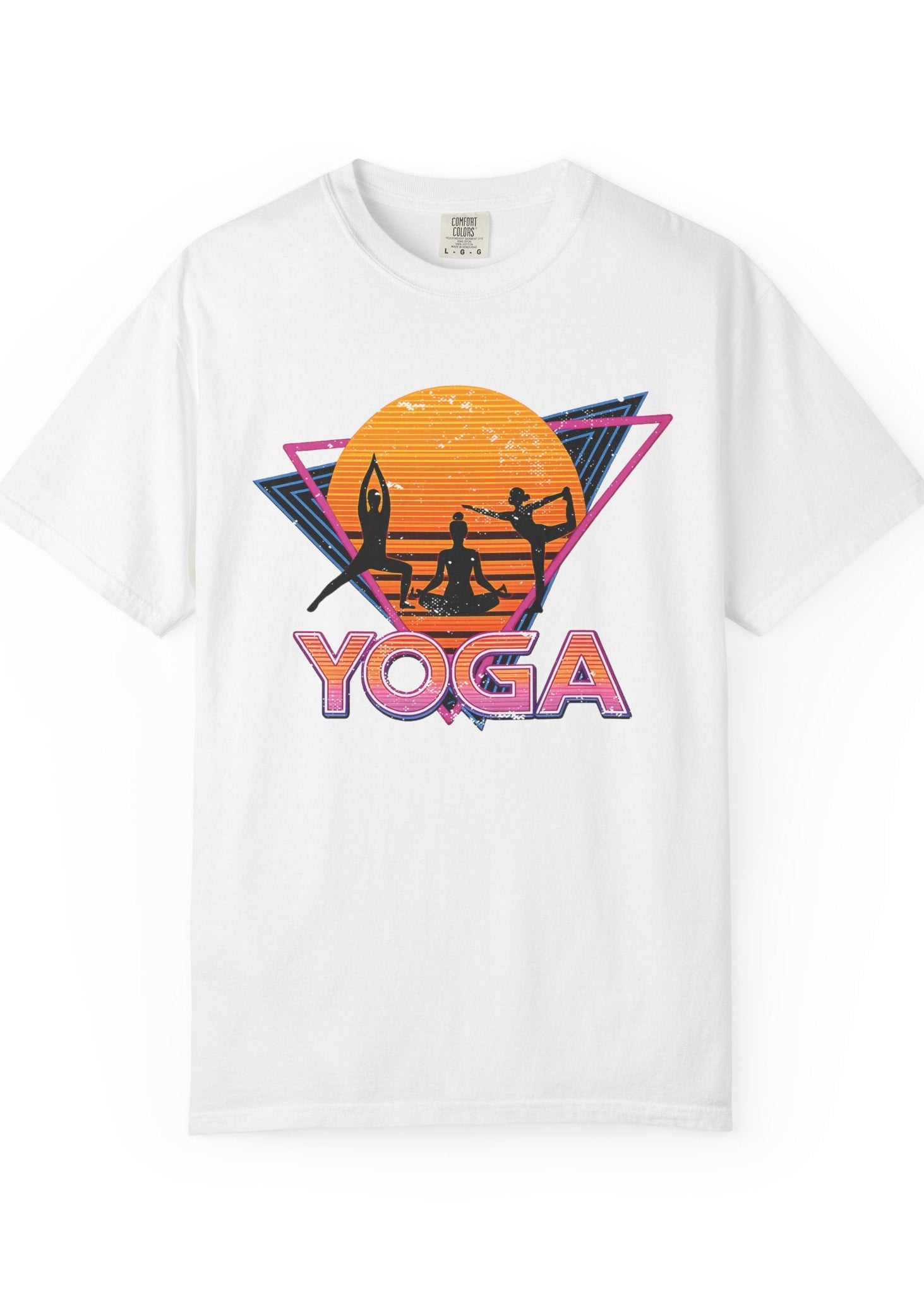 Retro Synthwave Yoga Tee