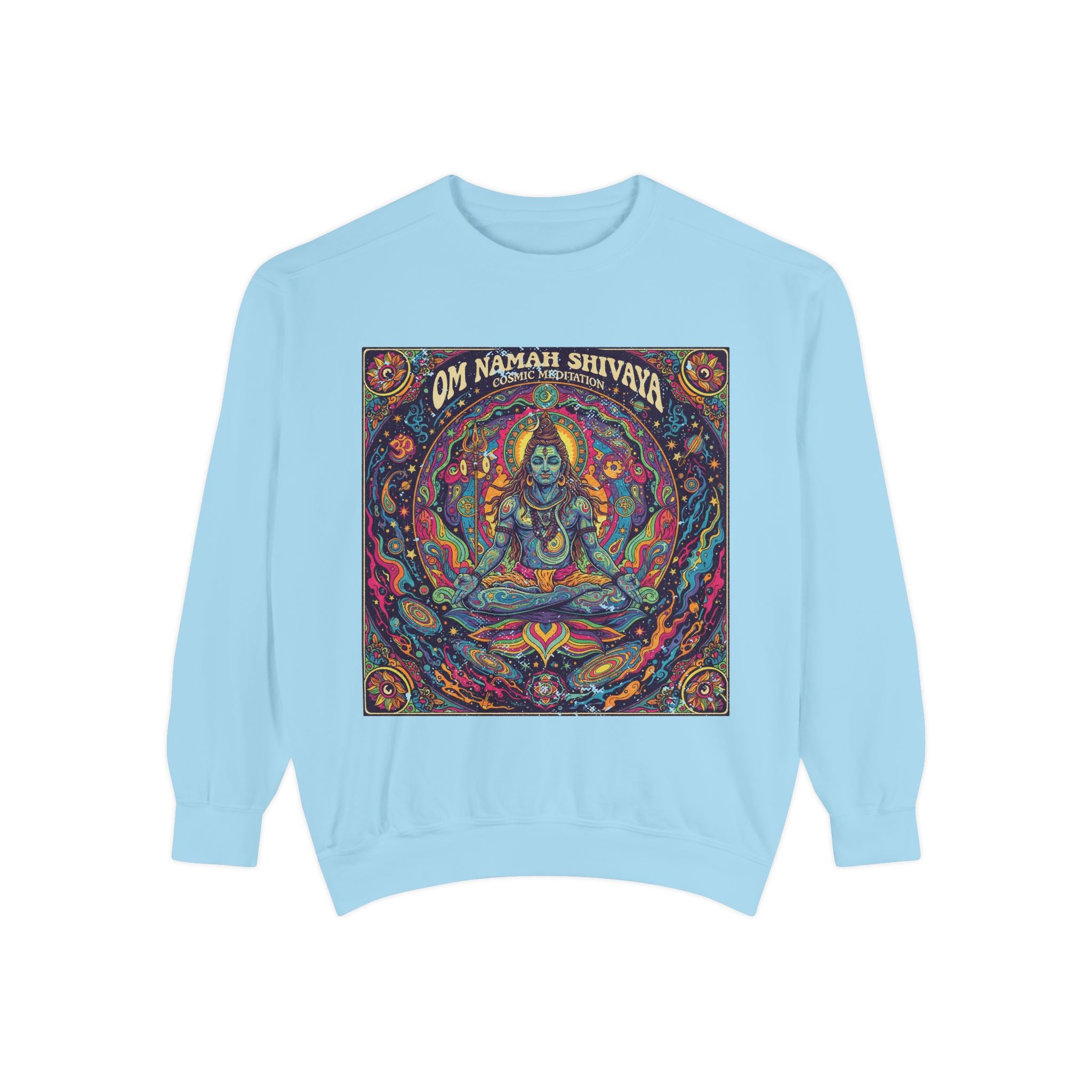 Om Namah Shivaya Cosmic Meditation Sweatshirt – Psychedelic Lord Shiva Spiritual Pullover