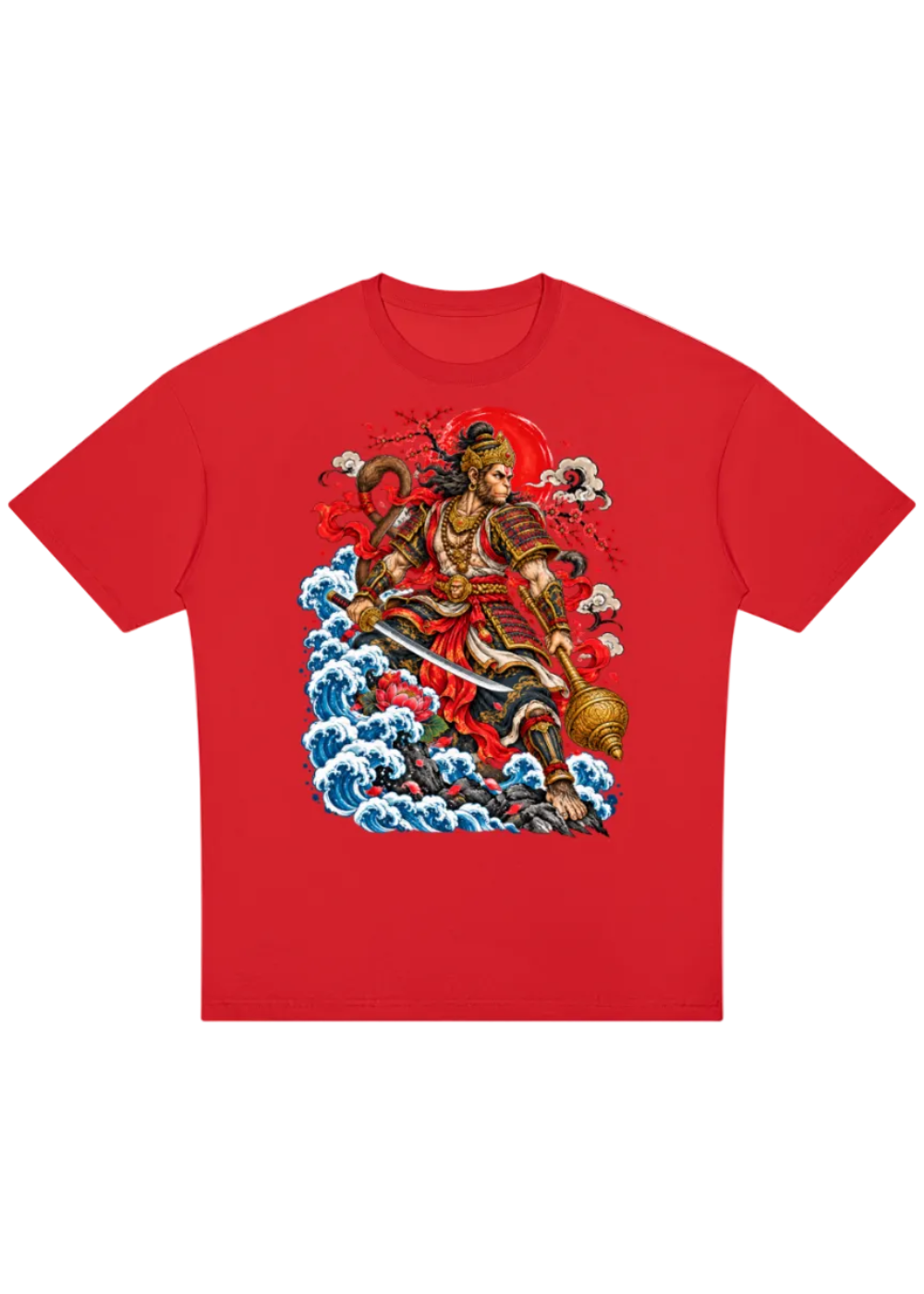 Lord Hanuman Samurai Oversized T-Shirt
