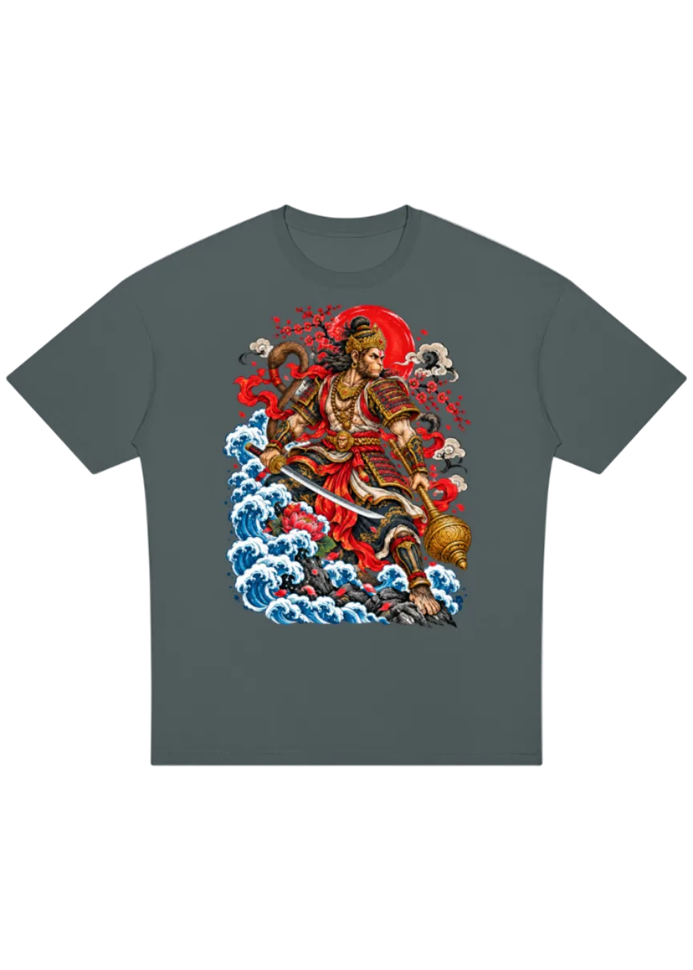 Lord Hanuman Samurai Oversized T-Shirt