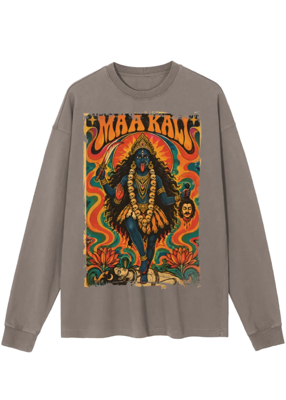 70s Groovy Maa Kali Long Sleeve Tee