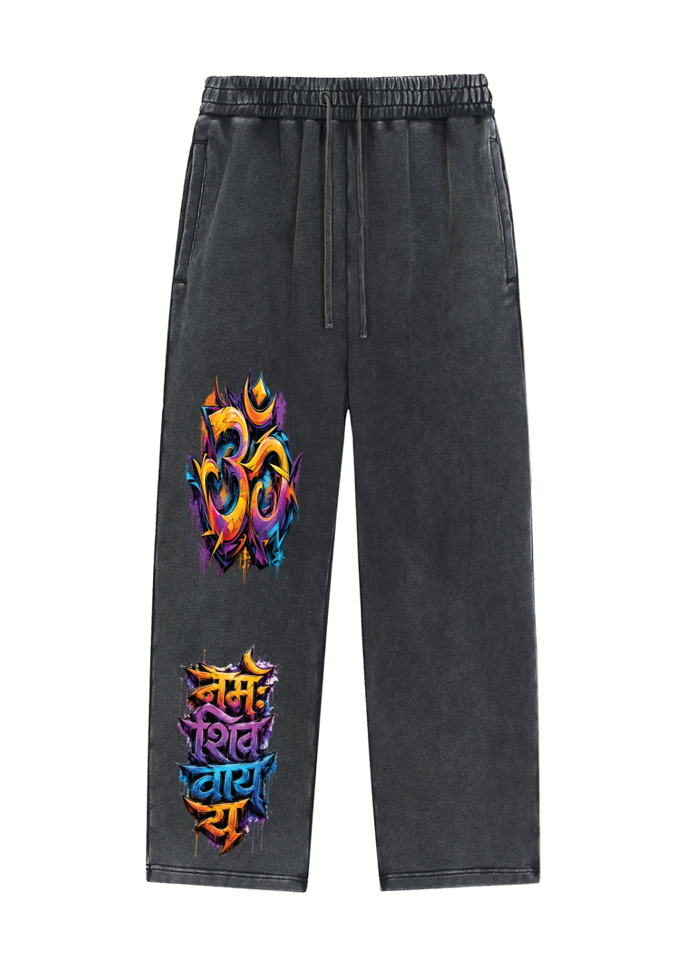 Om Namah Shivaya Graffiti Snow Wash Heavyweight Sweatpants
