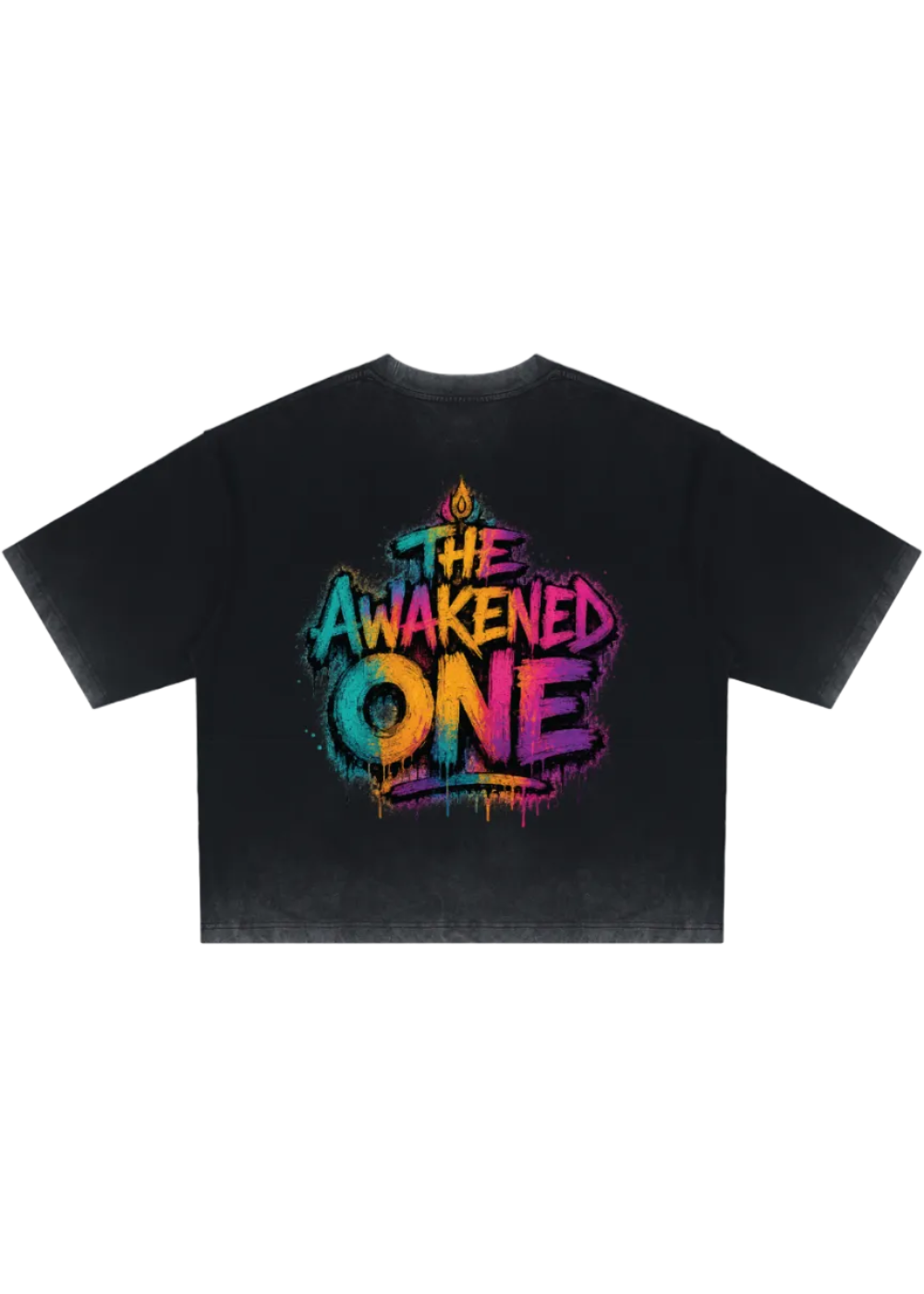 Awakened One Buddha Graffiti Reverse Dyed Boxy T-Shirt