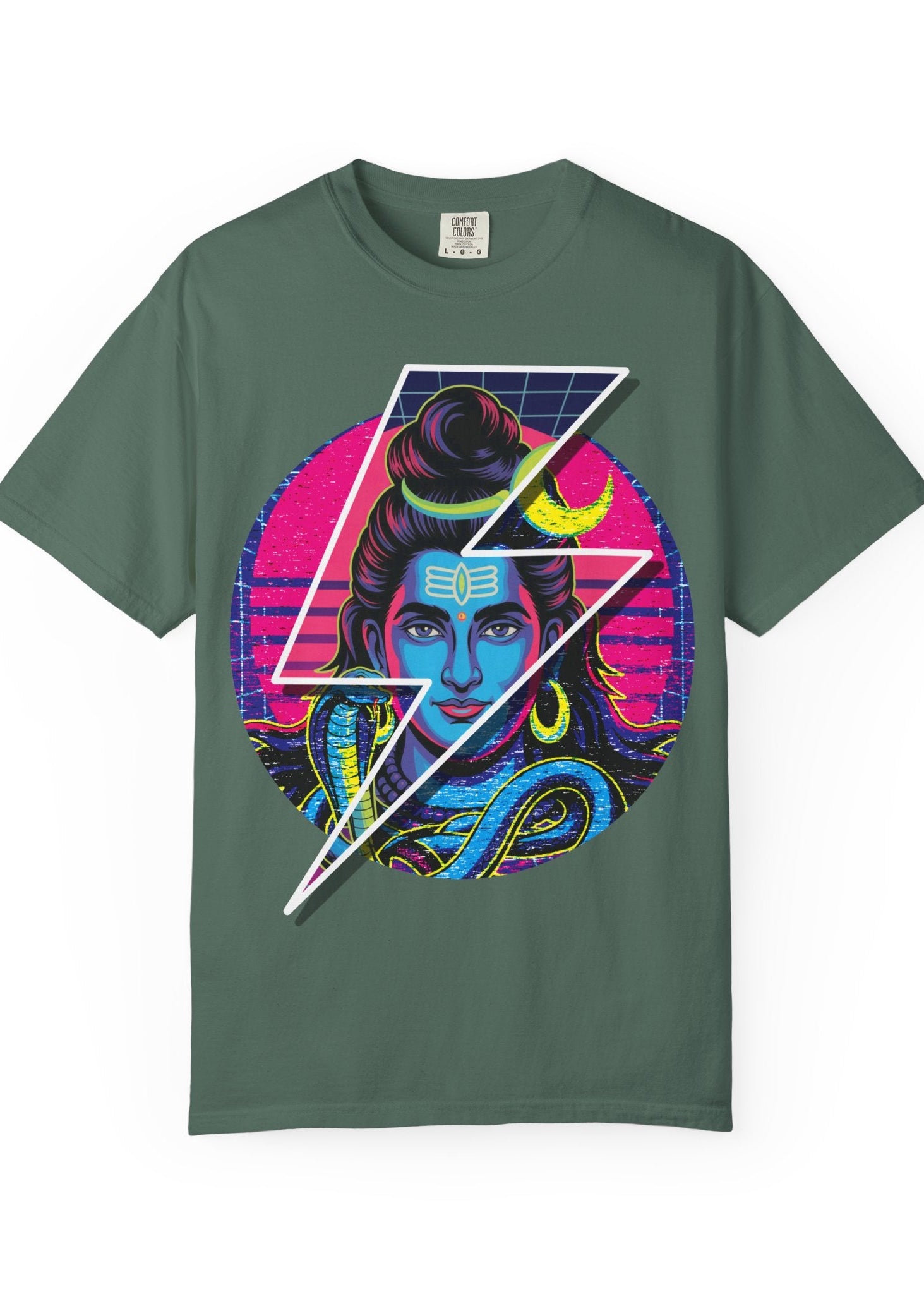 80s Retro Shiva Neon Wave Tee