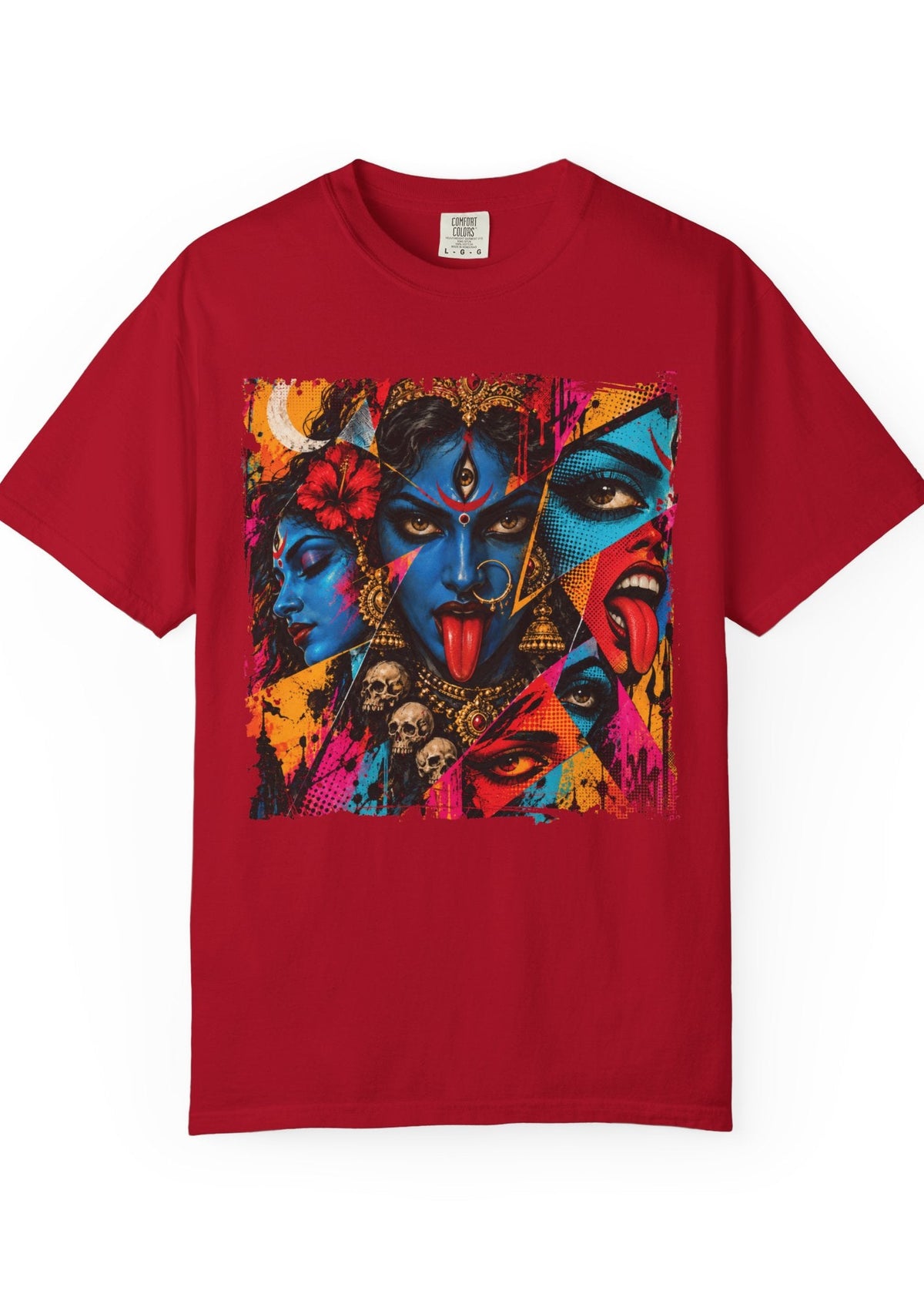 Maa Kali Neon Pop Art Oversized T-Shirt