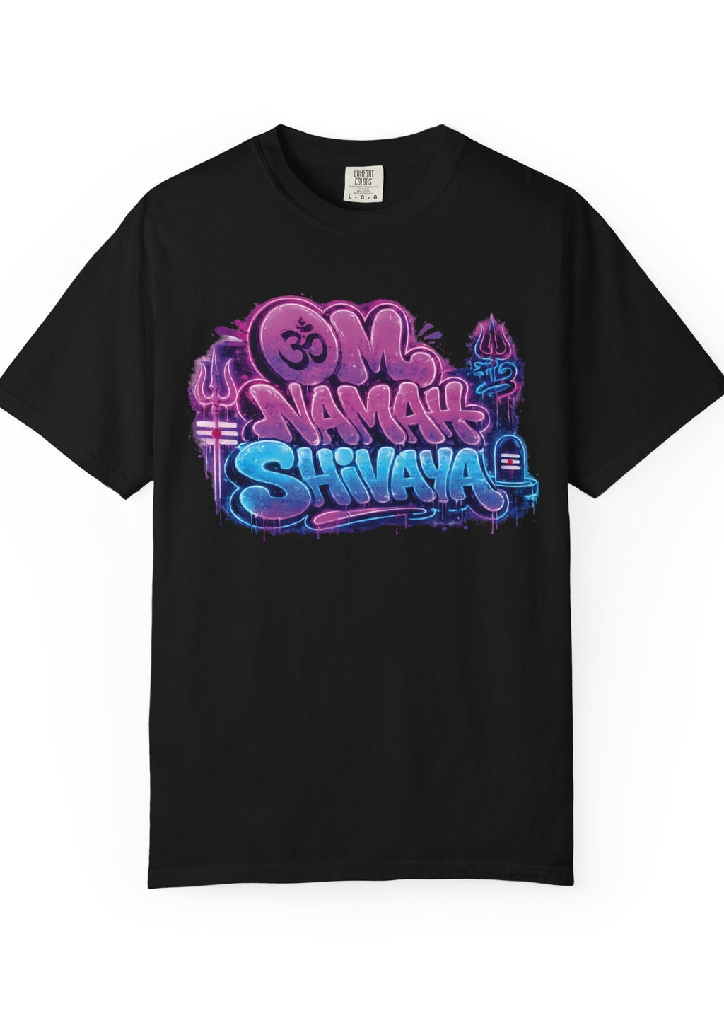 Om Namah Shivaya Neon Graffiti Tee