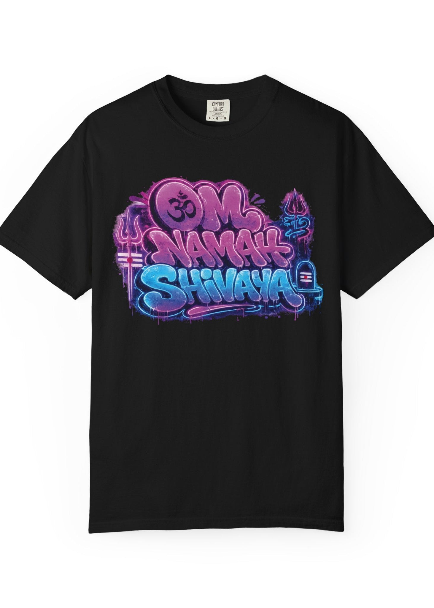 Om Namah Shivaya Neon Graffiti Tee