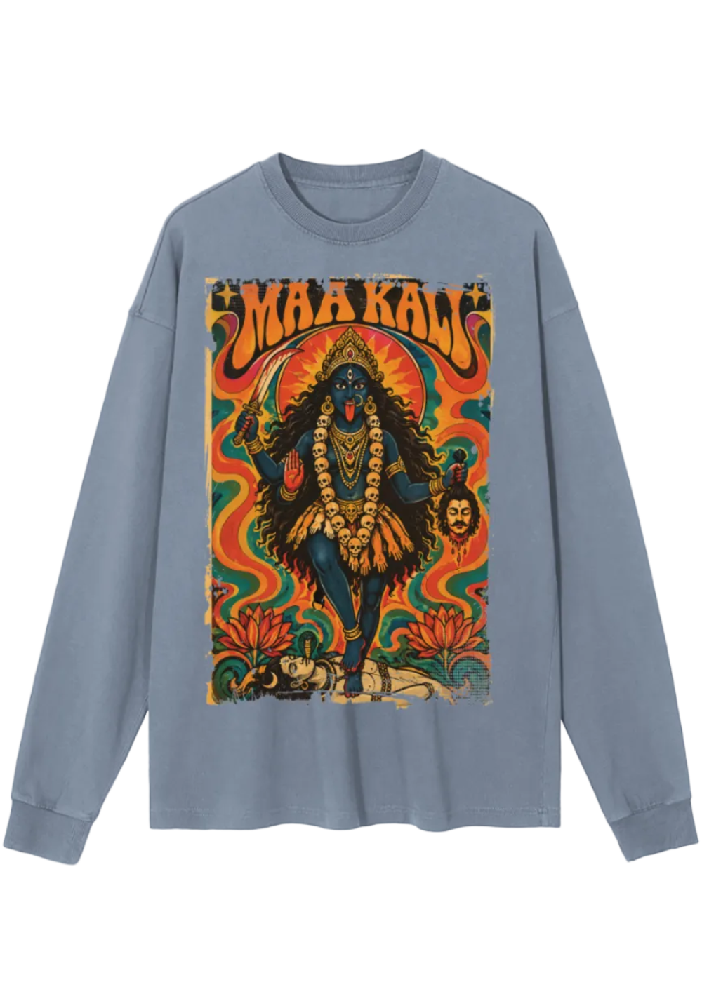 70s Groovy Maa Kali Long Sleeve Tee
