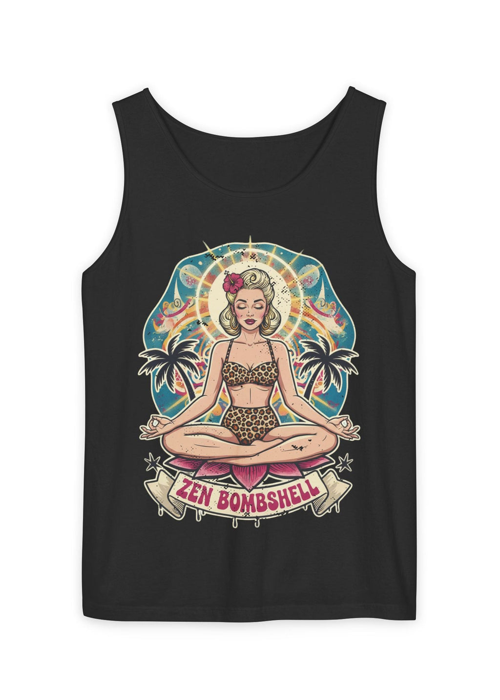 Zen Bombshell Retro Pin-Up Yoga Tank