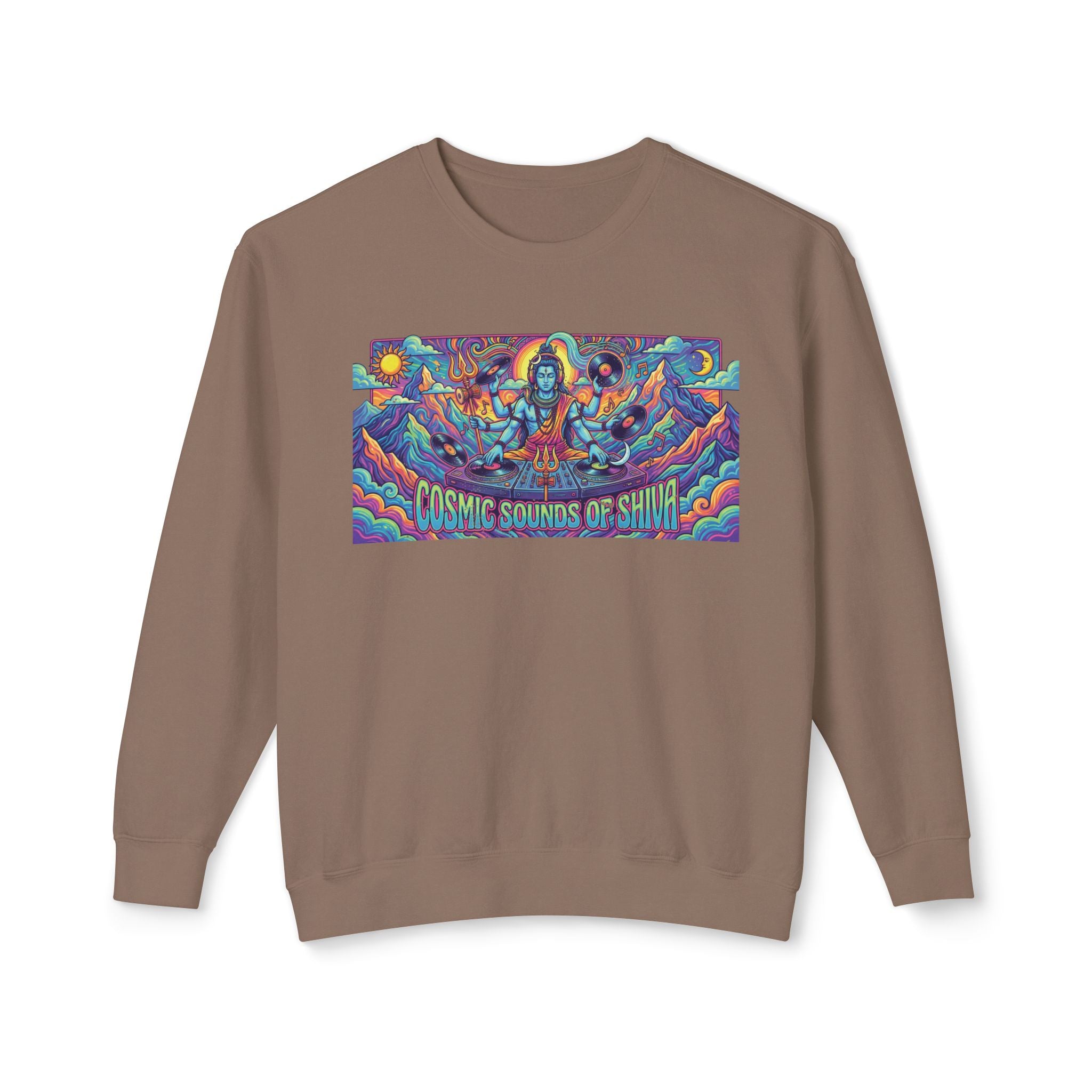 Cosmic Sounds of Shiva DJ Sweatshirt – Psychedelic Lord Shiva Festival Apparel