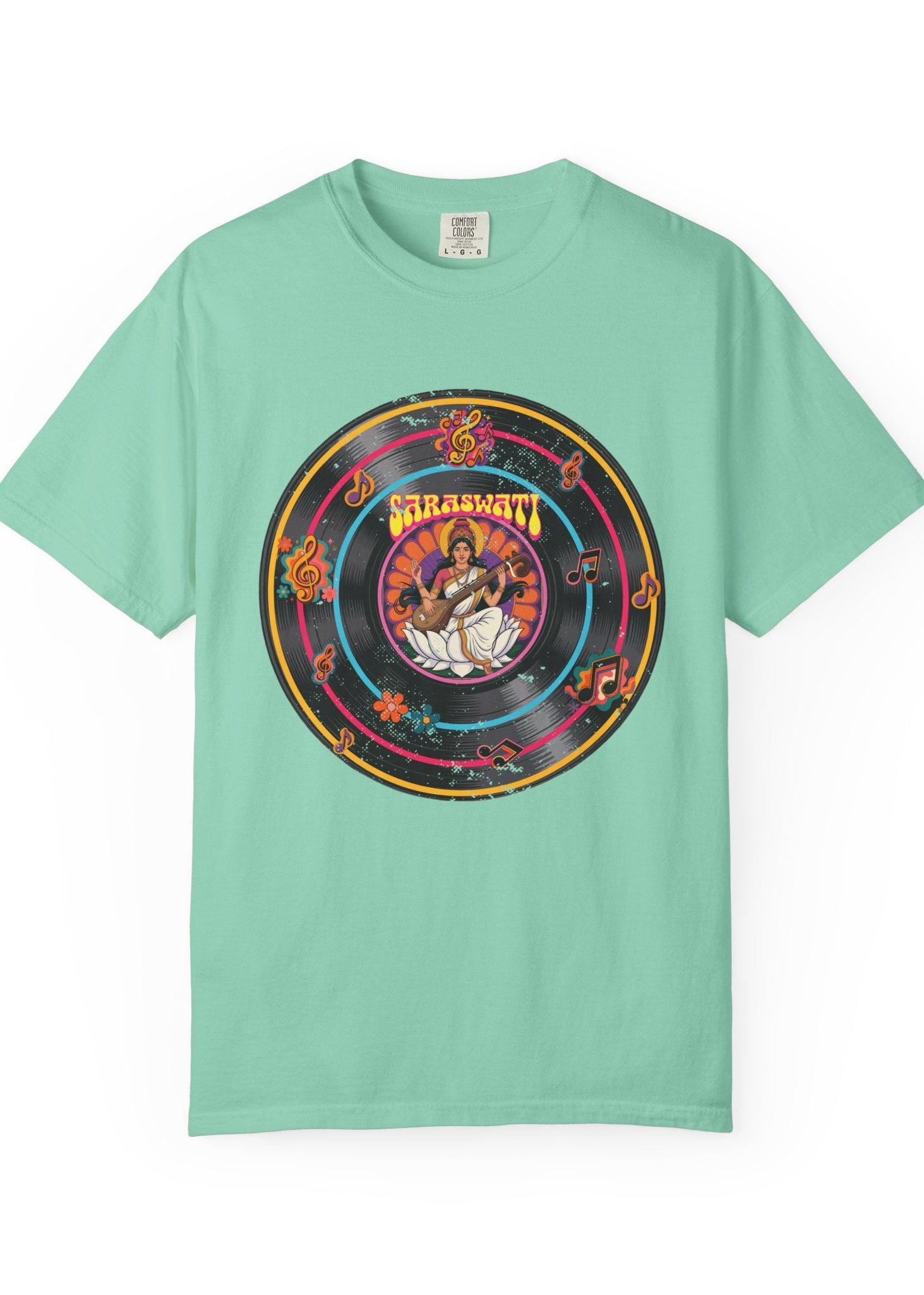 Vintage Saraswati Vinyl Record T-Shirt