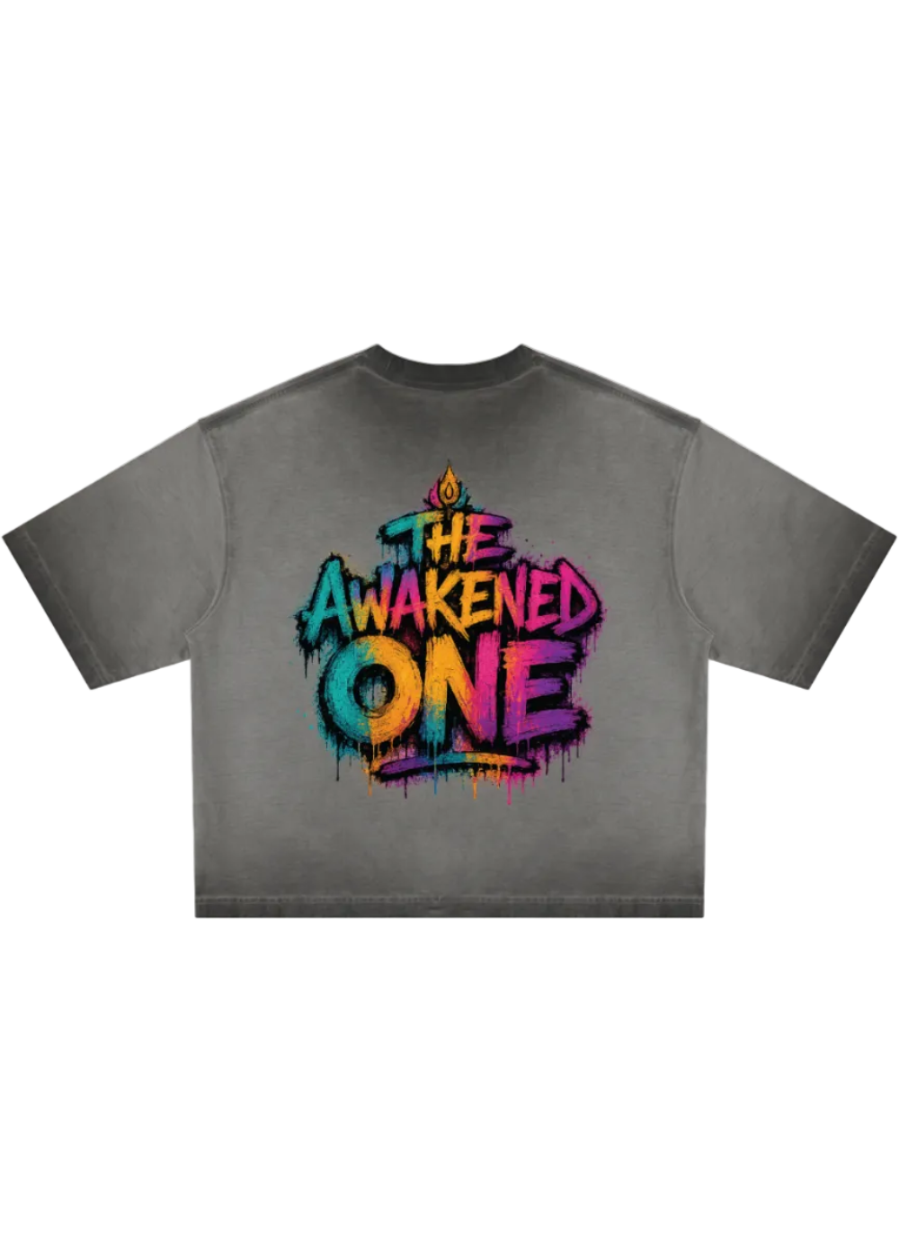 Awakened One Buddha Graffiti Reverse Dyed Boxy T-Shirt