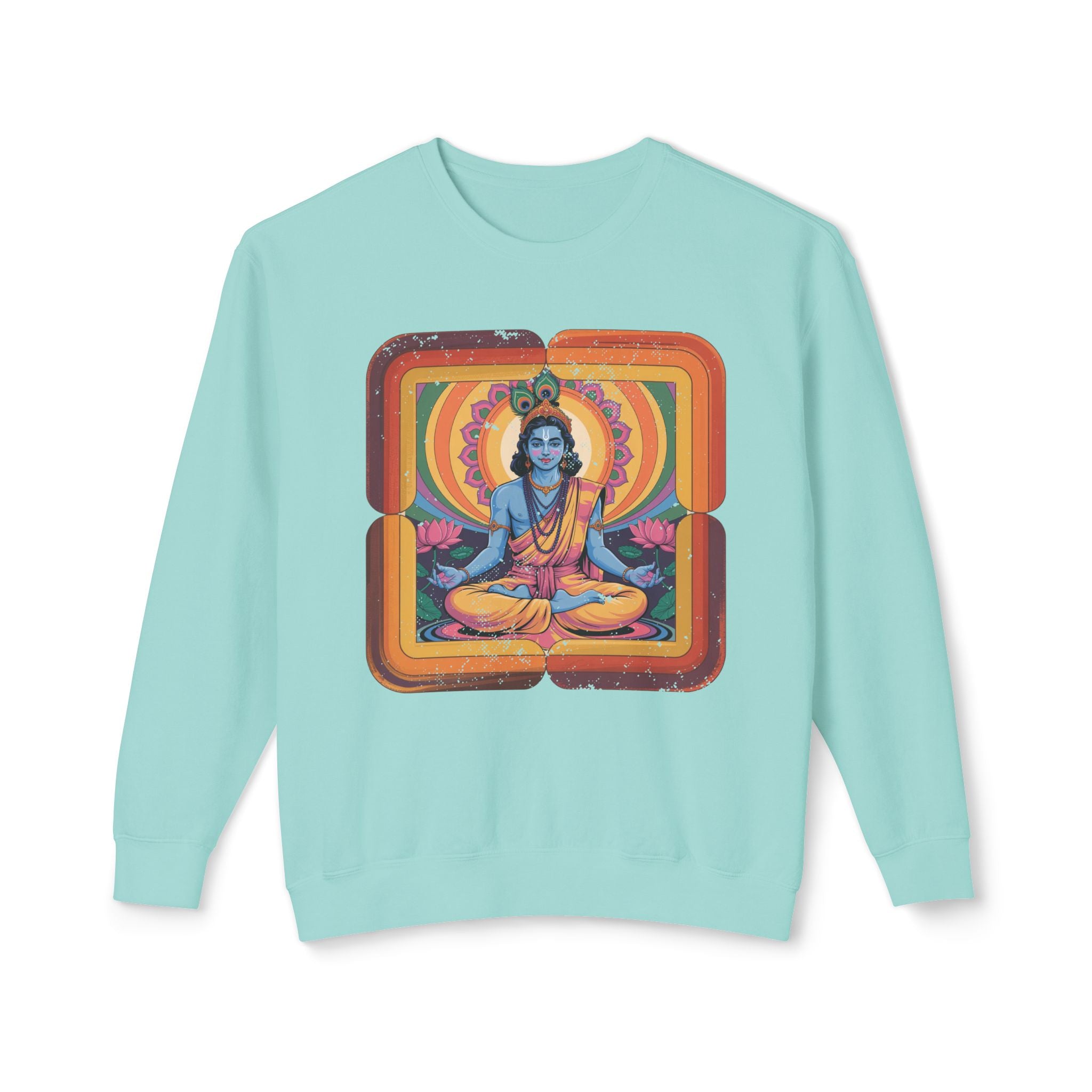 Retro Meditation Sweatshirt – Psychedelic Yoga Art Spiritual Crewneck