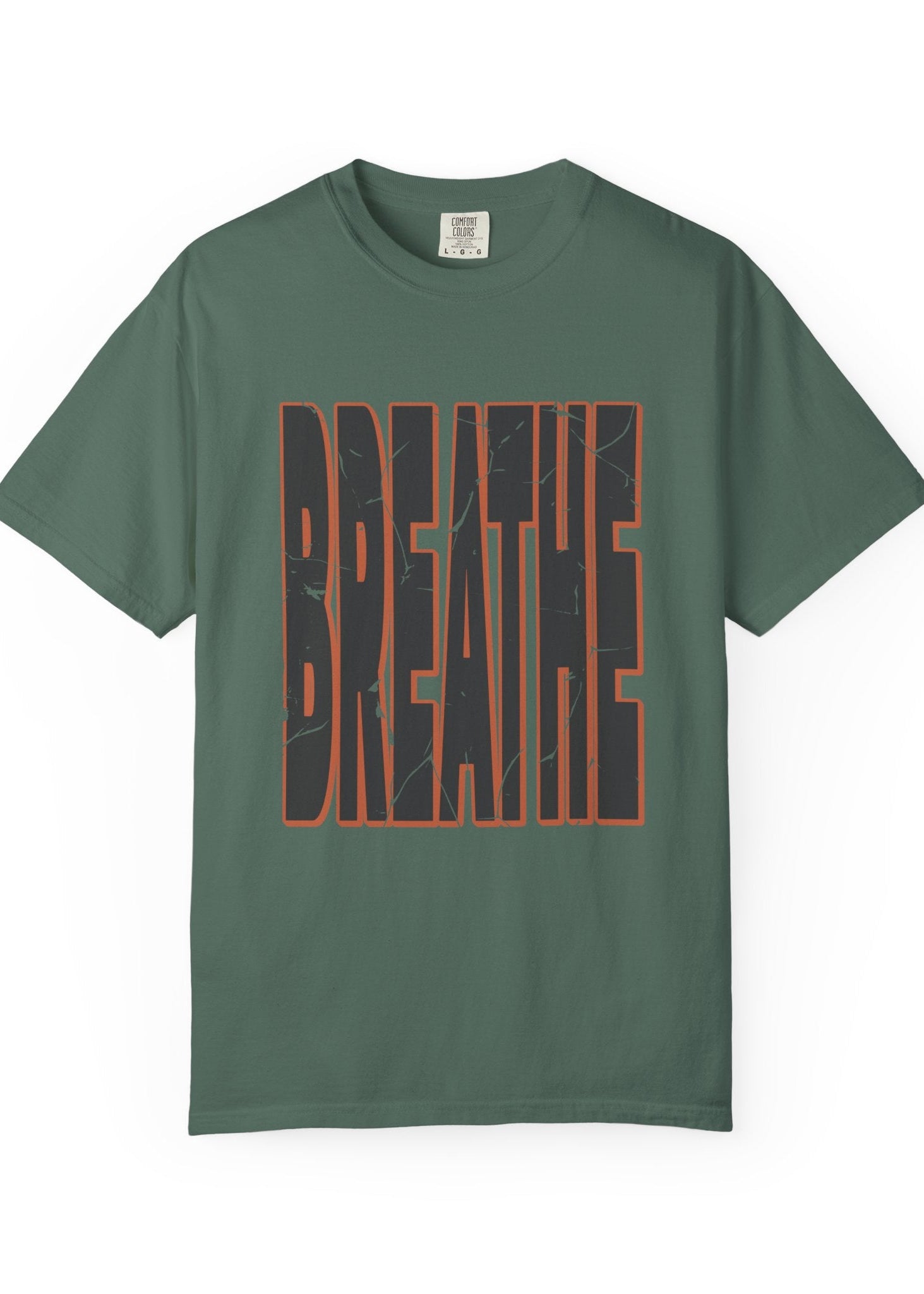 "BREATHE" Distressed Streetwear Tee
