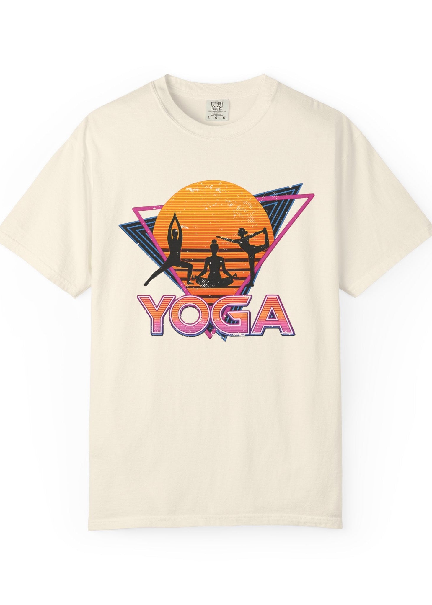 Retro Synthwave Yoga Tee