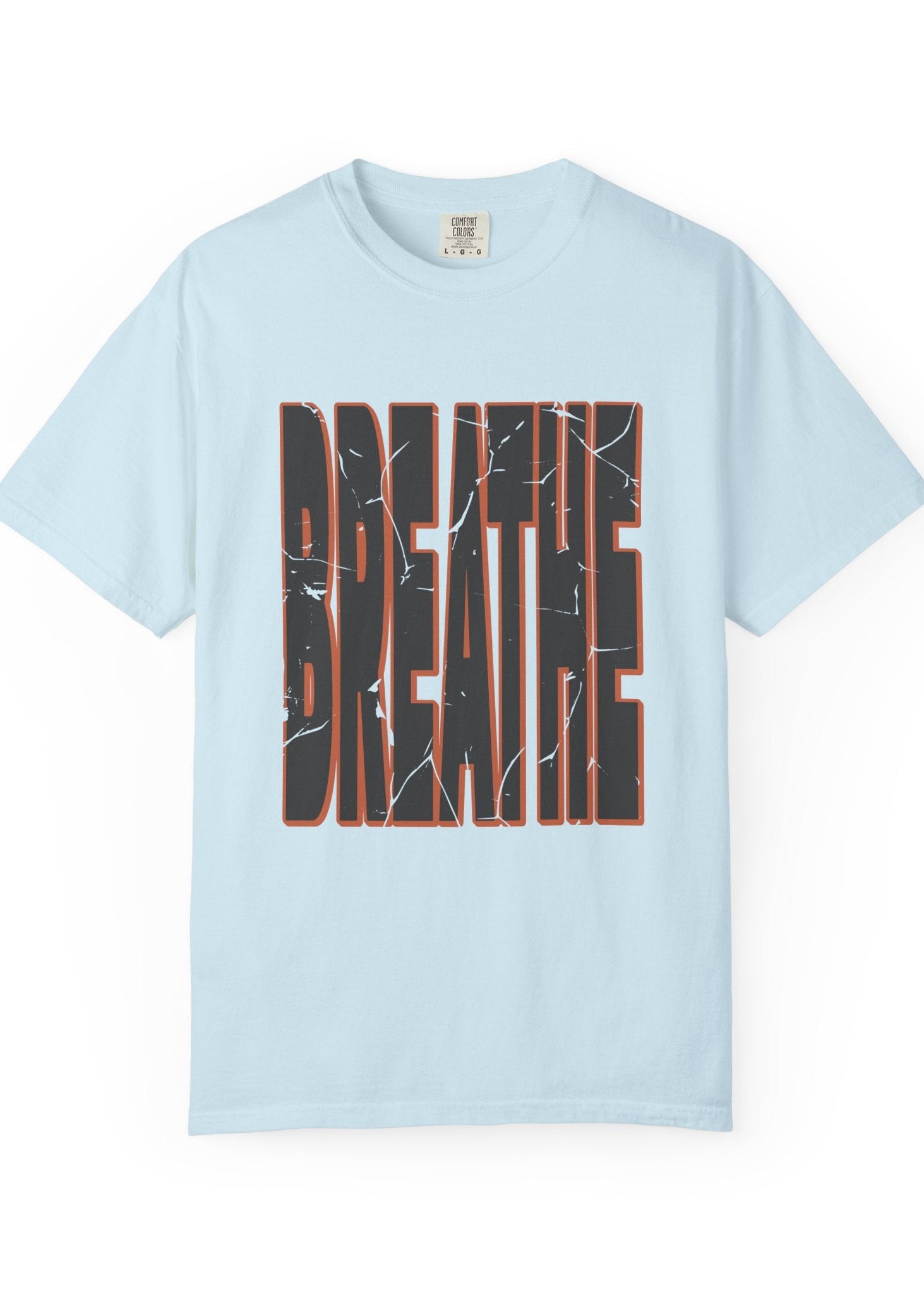 "BREATHE" Distressed Streetwear Tee