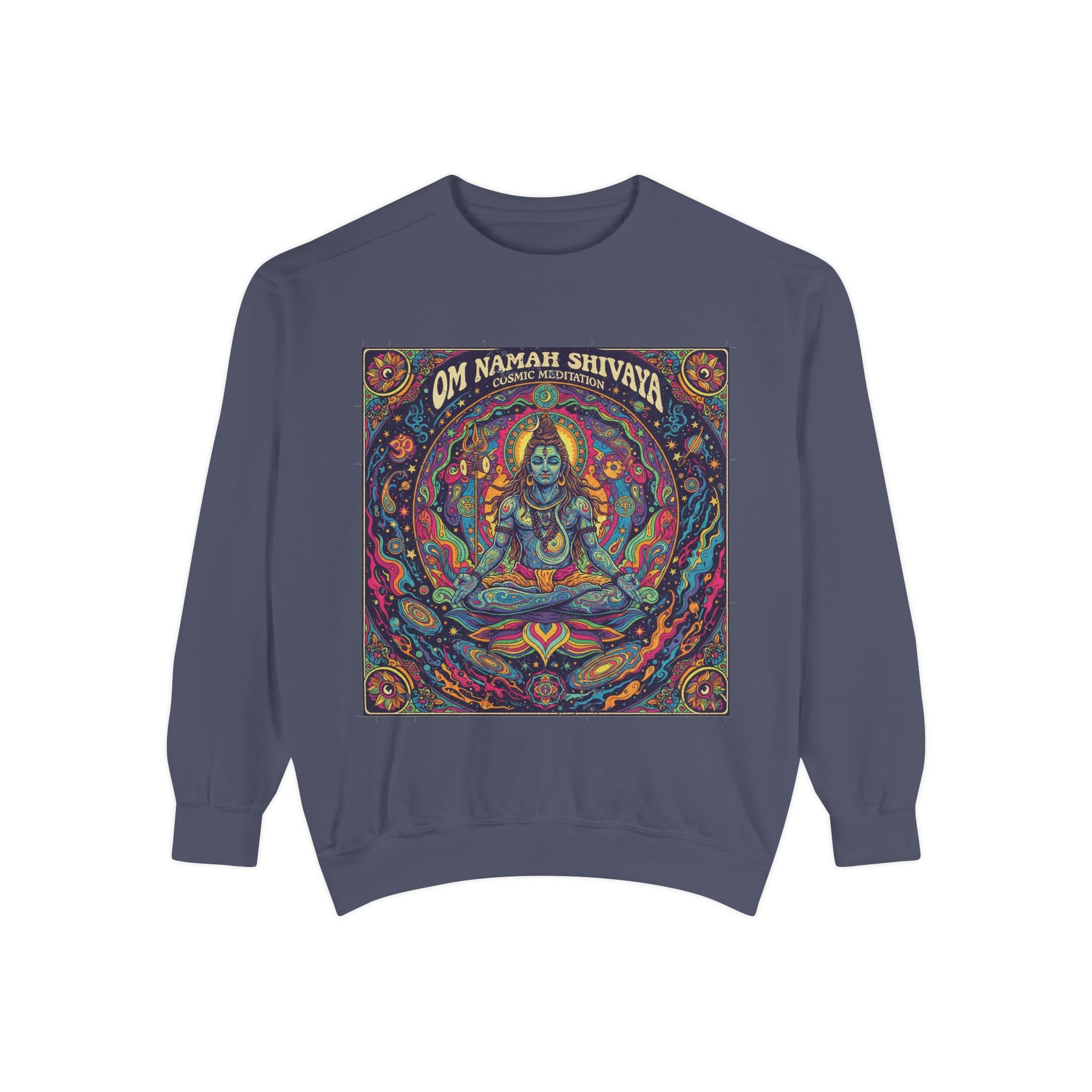 Om Namah Shivaya Cosmic Meditation Sweatshirt – Psychedelic Lord Shiva Spiritual Pullover