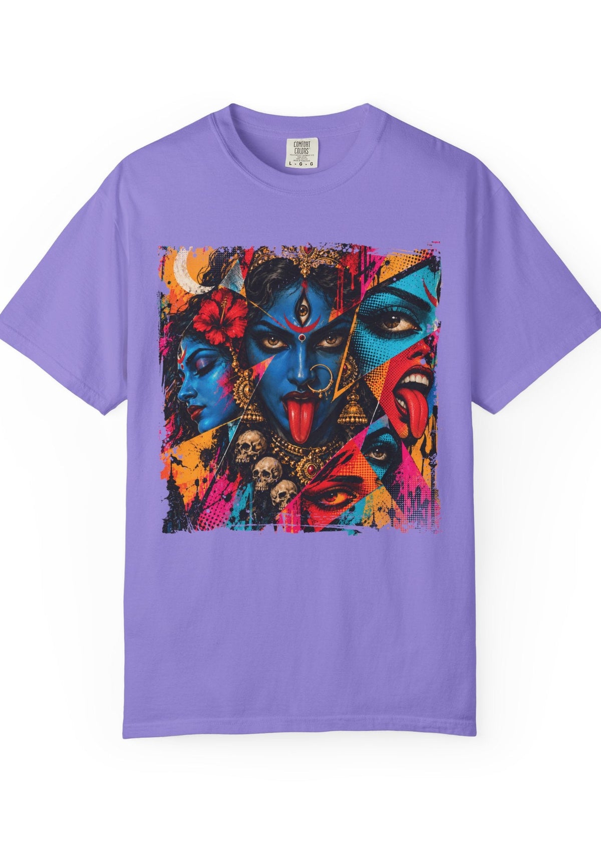 Maa Kali Neon Pop Art Oversized T-Shirt